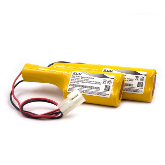 Lunggwey 2-Pack 3.6V 800mAh Ni-CD Replacement Battery for Exit & Emergency Lights, Compatible with Genlyte, OSI, Saft Models