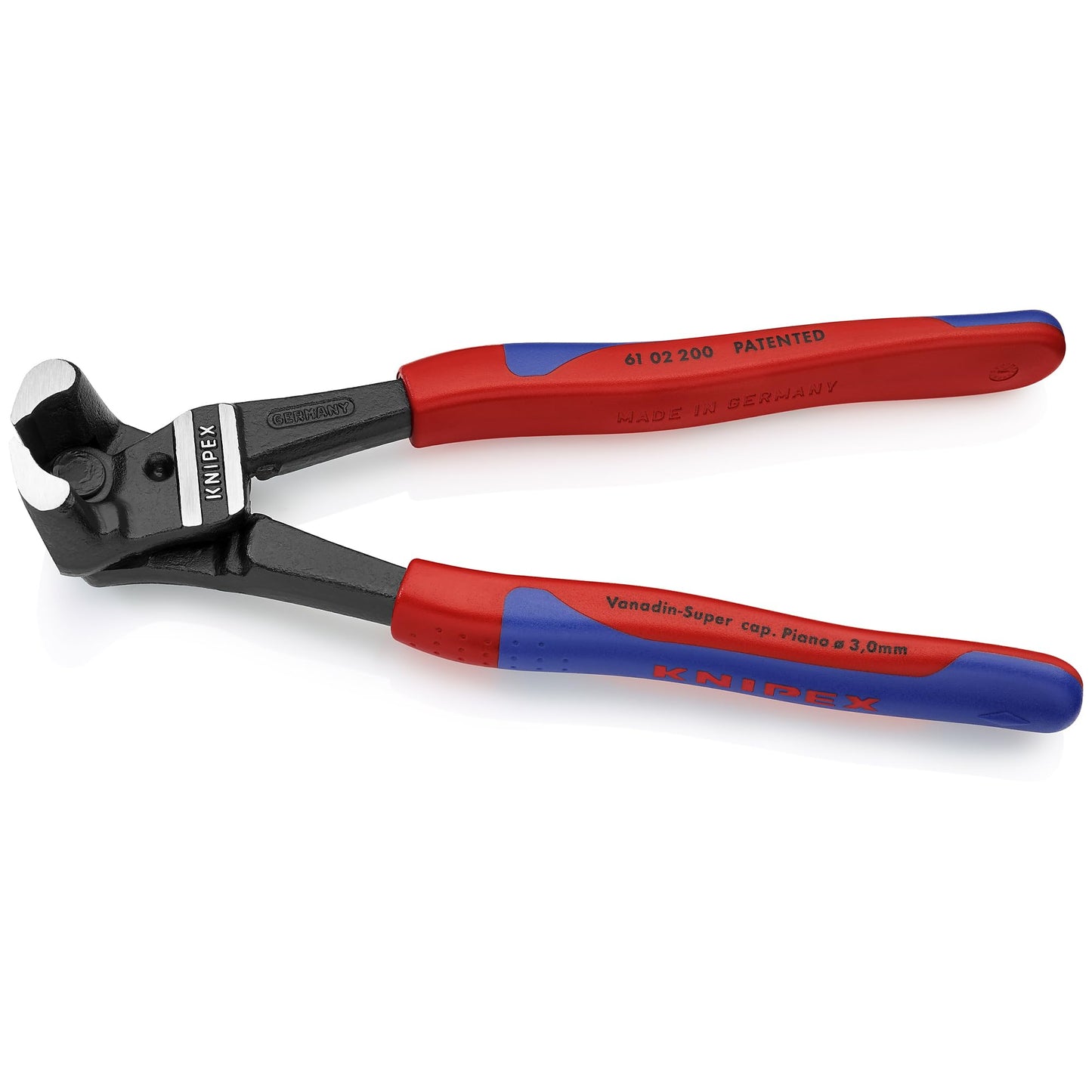 KNIPEX - 62 02 200 Tools - High Leverage Bolt End Cutting Nippers, Multi-Component (6102200)