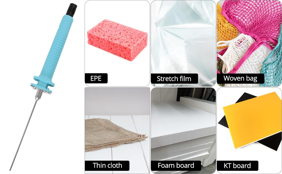 QWORK 15W Electric Hot Wire Foam Cutter, Fast Heating, 4" Precision Cut, Ergonomic Handle, Dual Voltage 100-240V for Foam & Polystyrene