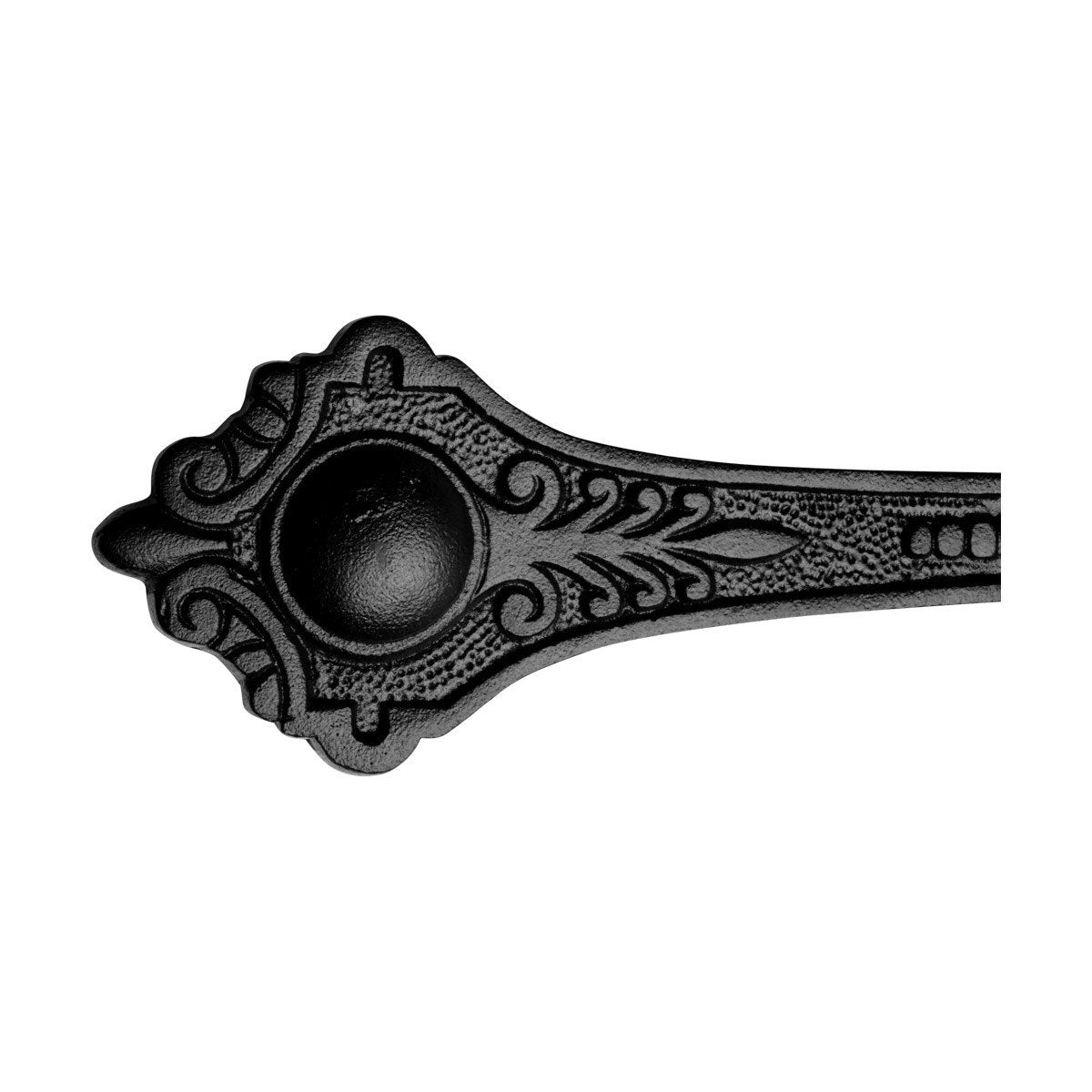 Renovators Supply Manufacturing Door Knockers for Front Door 7 in. Black Cast Iron Georgian Style Door Knocker with Mounting Hardware