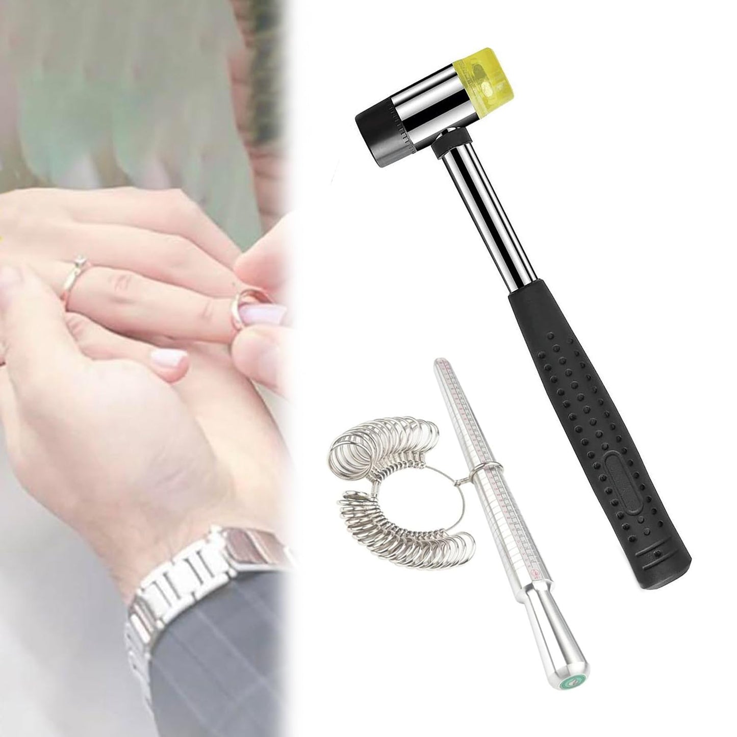 Small Rubber Mallet 25mm – Soft Plastic Hammer for Jewelry Making, Handicrafts, Furniture Assembly & DIY Projects