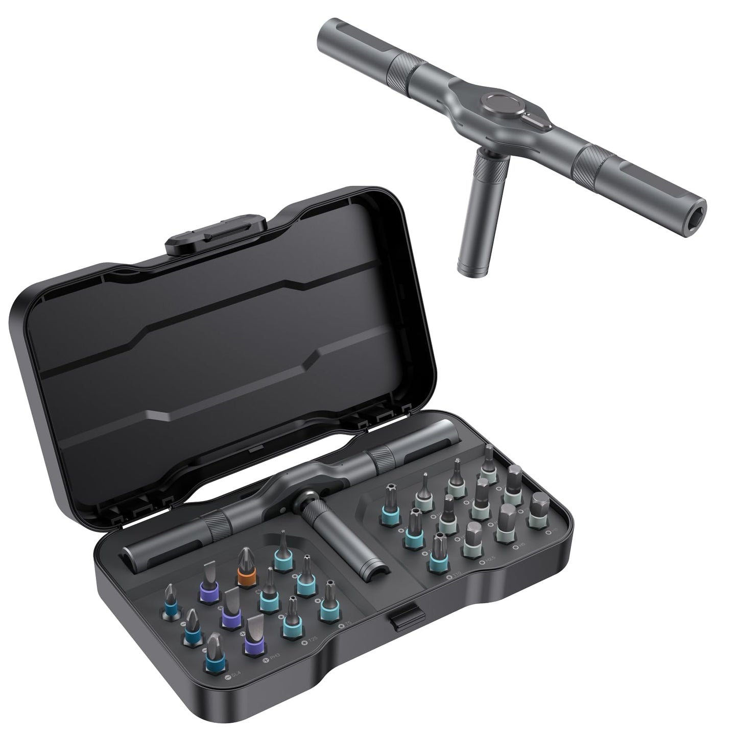 DYLIFE 24-in-1 Magnetic Precision Screwdriver Set, DIY Ratchet Mini Removable Tool Kit for PC, Mobile, Watch, Bicycle