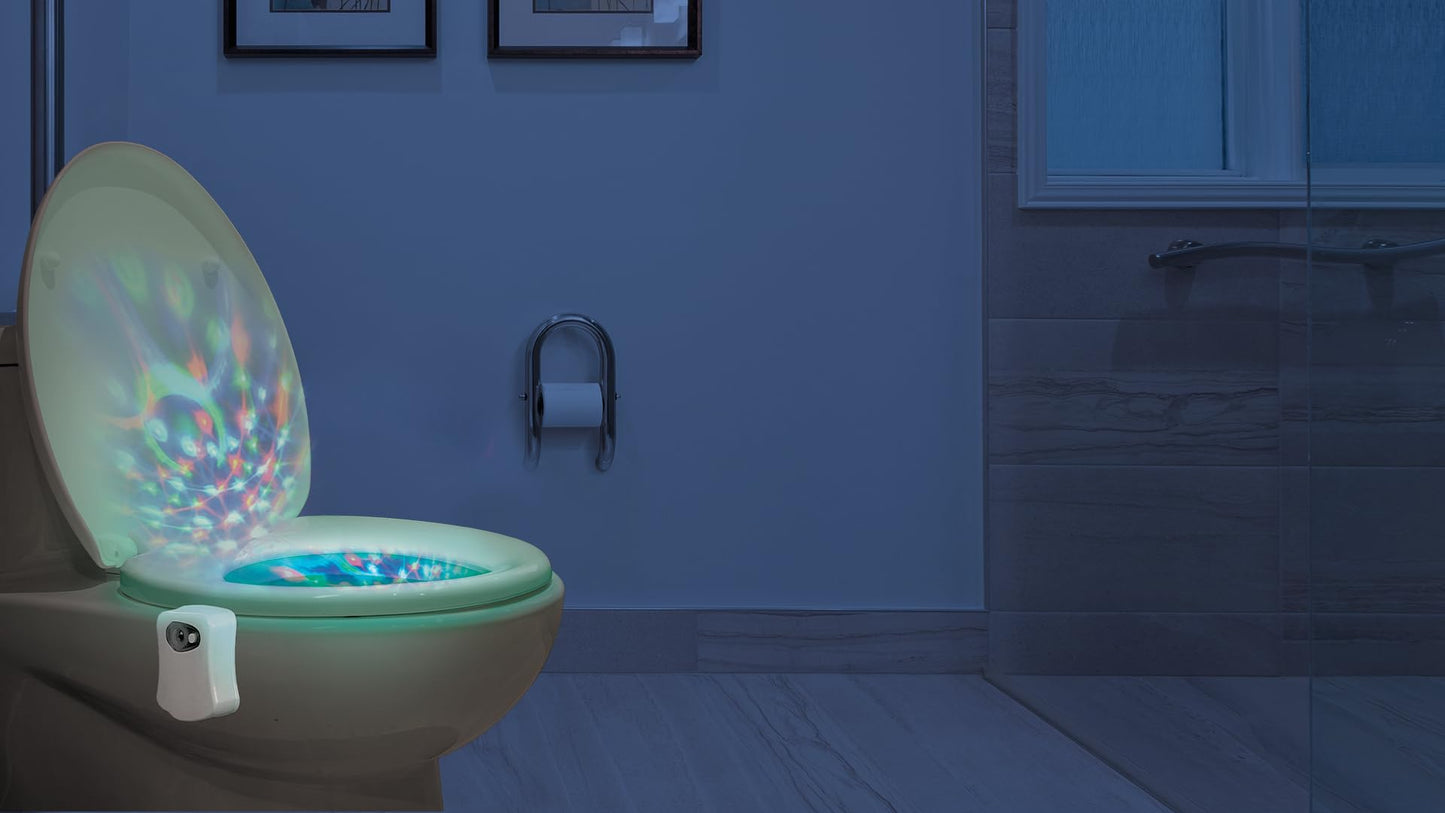 InnoVibe Toilet Disco Light – Motion Sensor LED Bathroom Light, Fun Toilet Accessories, Disco Ball Gift for Bathroom