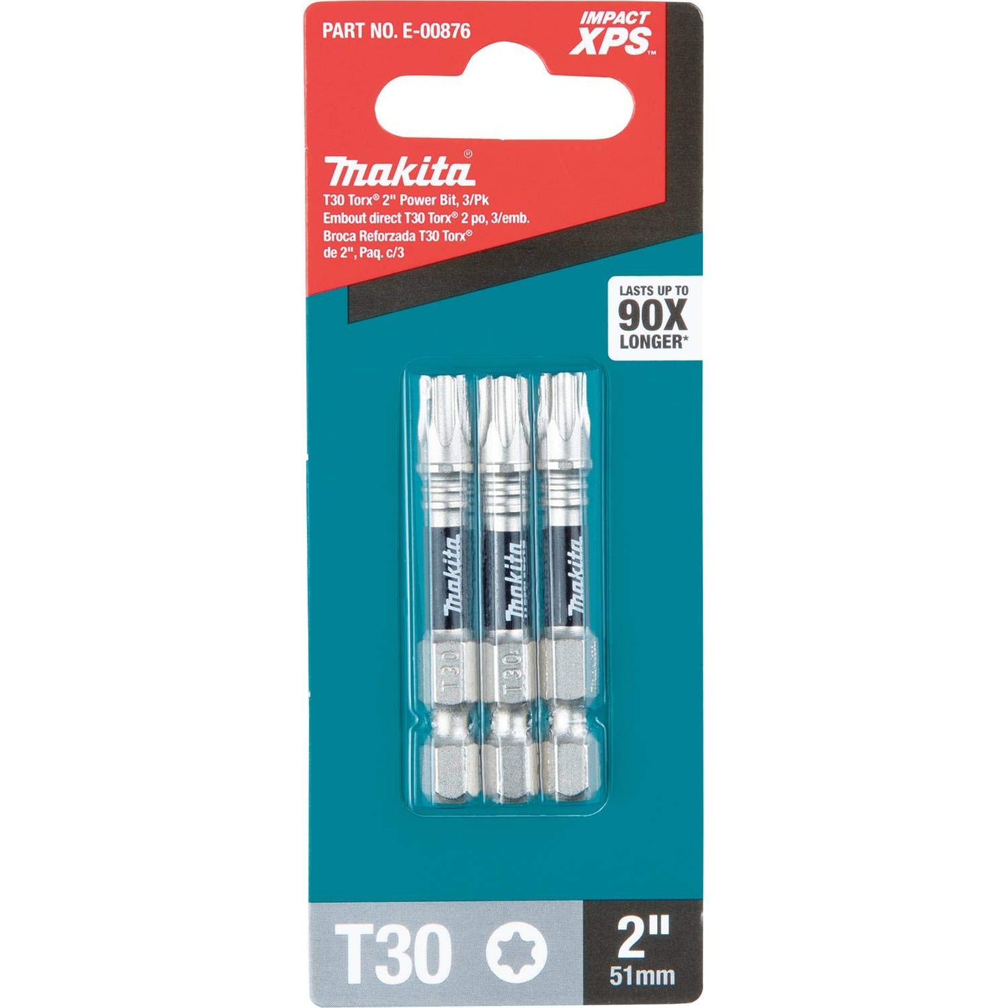 Makita E-00876 Impact XPS™ T30 Torx 2" Power Bit, 3/pk