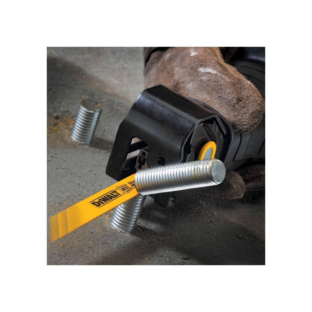 DEWALT Reciprocating Saw Blades, Straight Back, Bi-Metal, 6-Inch 24 TPI, 5-Pack (DW4813)