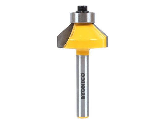 YONICO Chamfer Router Bits Edge Forming 45 Degree 1/4-Inch Shank 13104q