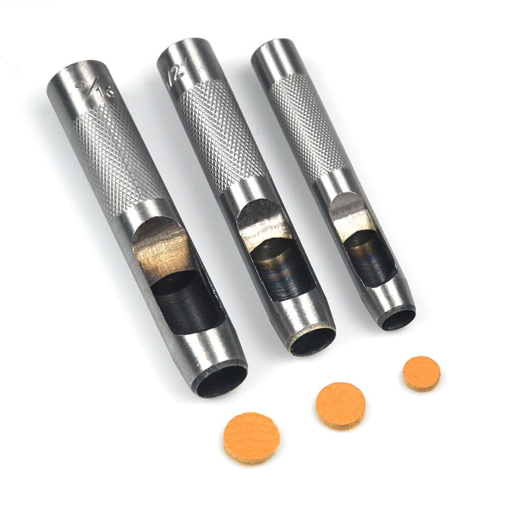 OWDEN 12Piece Leather Hole Punch Set with a Free Cutting mat,Leather Tool,Hollow Punch Set, Round Hole Punch Set,for Cutting of Soft Material