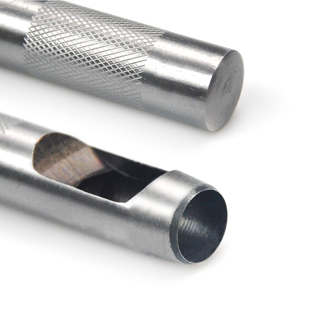 OWDEN 6 Pieces Hollow Hole Punch Set (1/8" - 5/16"),Leather Punch Tools, with A Free Cutting MAT