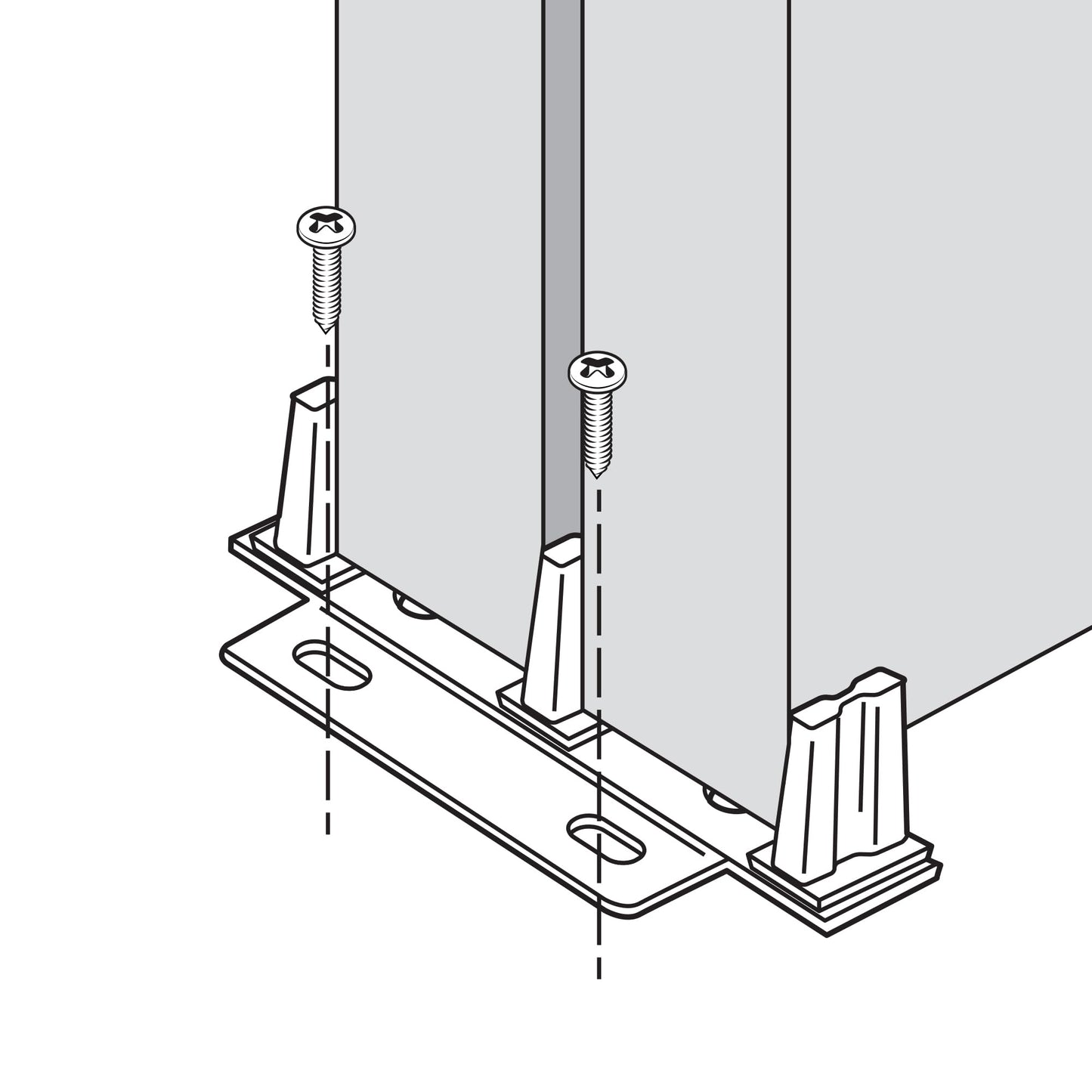 Prime-Line N 6796 Stamped Steel, Adjustable, Closet Door, Floor Guide (Single Pack)