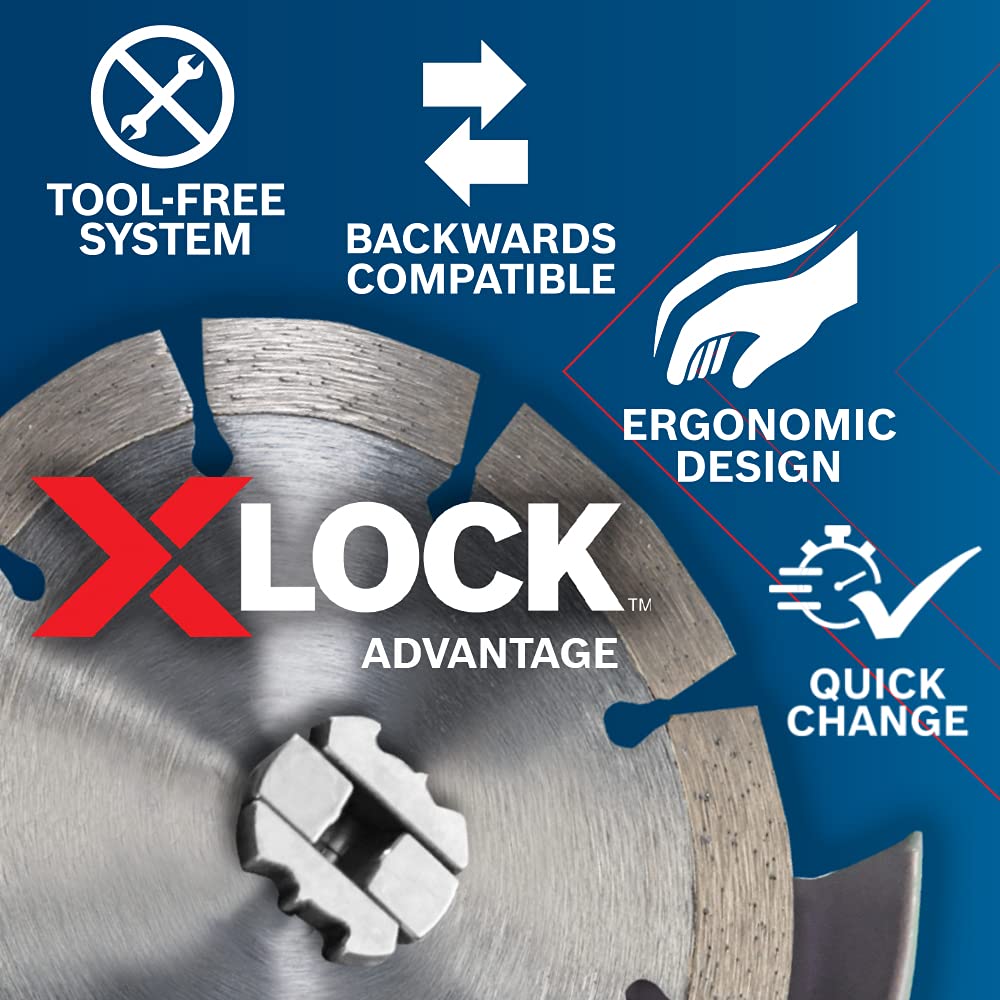 BOSCH FDX2750060 1-Piece 5 In. X-LOCK Flap Disc 60 Grit Compatible with 7/8 In. Arbor Type 27 for Applications in Metal Blending and Grinding