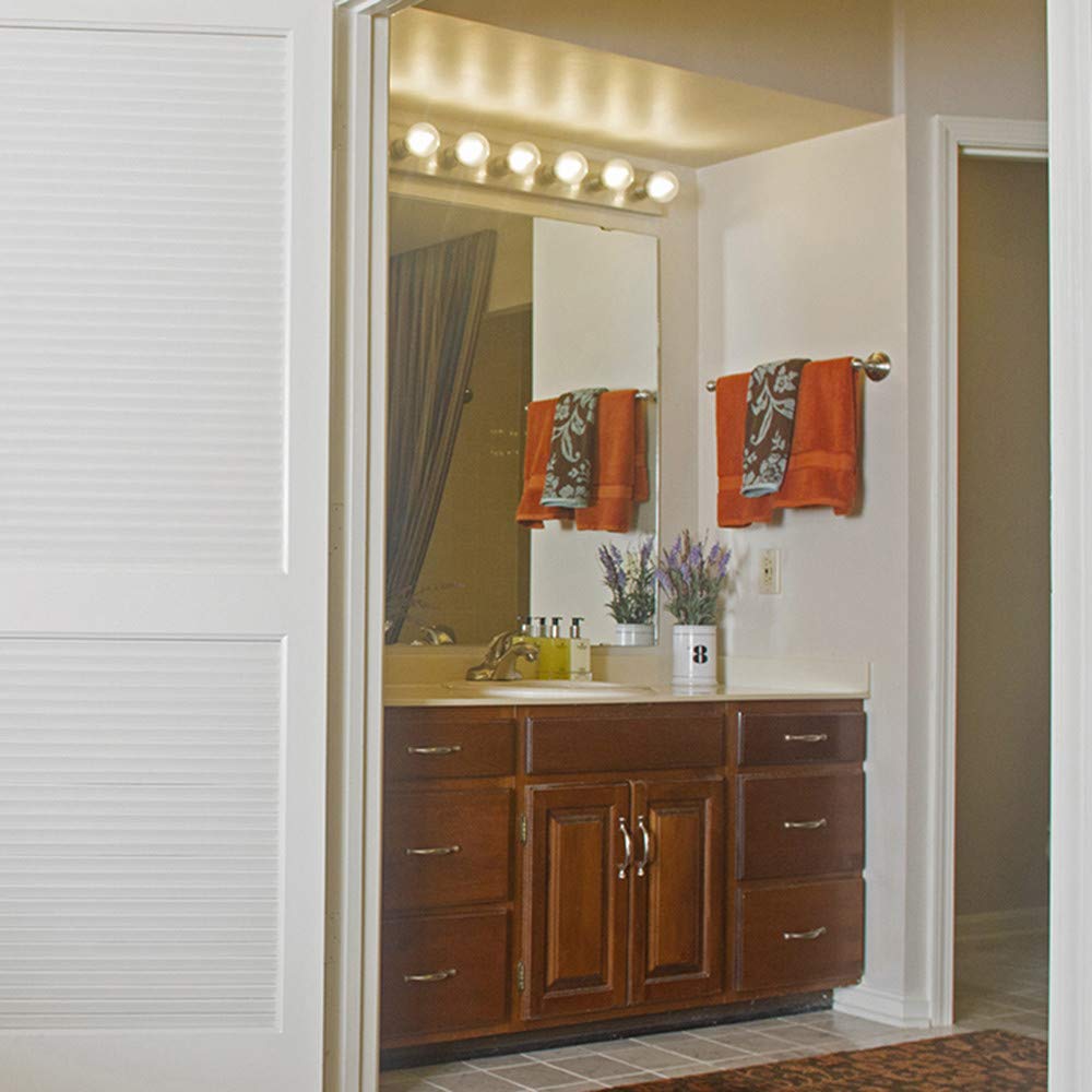 **Design House 4-Light Vanity Light, Polished Chrome Steel, Dimmable, Uses 4x60W Bulbs, 24" Wide (500892)**