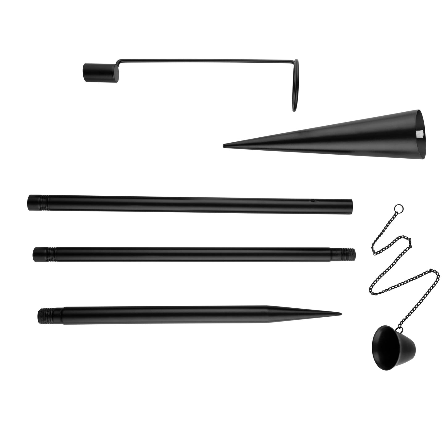 BIRDROCK HOME Outdoor Torches, 4 Pack – Weather-Resistant, Modern Design, Durable, Citronella Oil Compatible for Patio, Backyard, Pathway