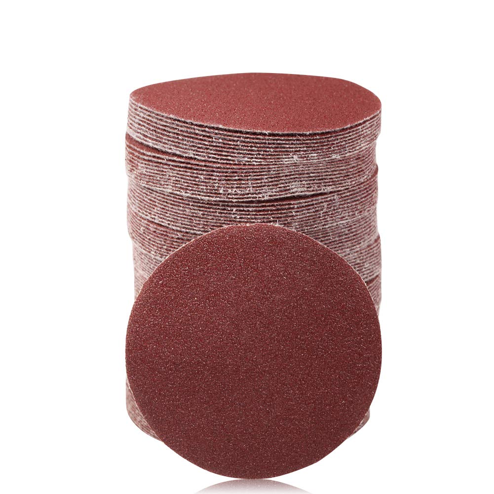 SPEEDWOX 100pcs Sanding Discs 3 Inch Sandpaper 80 Grit Hook and Loop Sanding Discs for Drill Grinder Rotary Tools No Hole