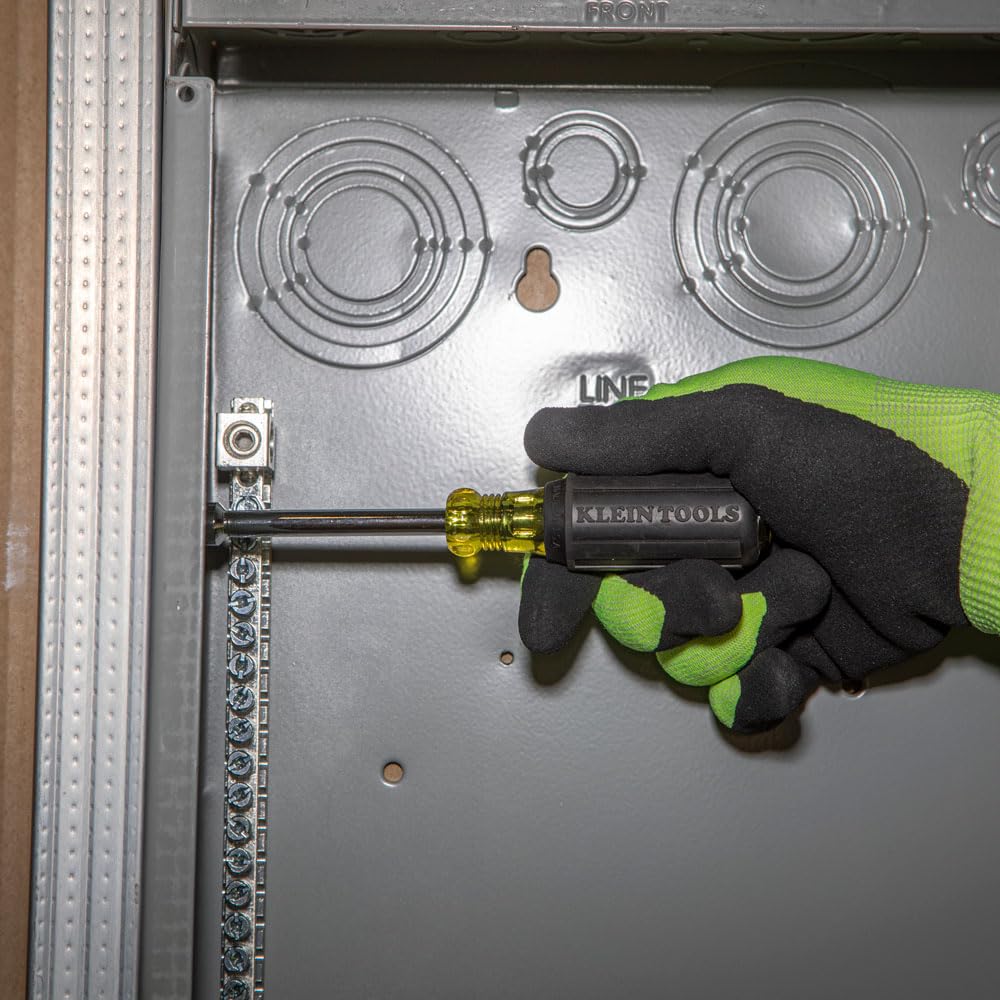 Klein Tools 630-5/16 Nut Driver, Made in USA, 5/16-Inch Tip Nut Driver with 3-Inch Hollow Shaft, Cushion Grip Handle