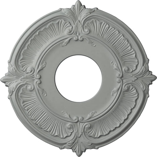 Ekena Millwork CM12AT Attica Ceiling Medallion, 12 3/4"OD x 4"ID x 1/2"P (Fits Canopies up to 4"), Primed White