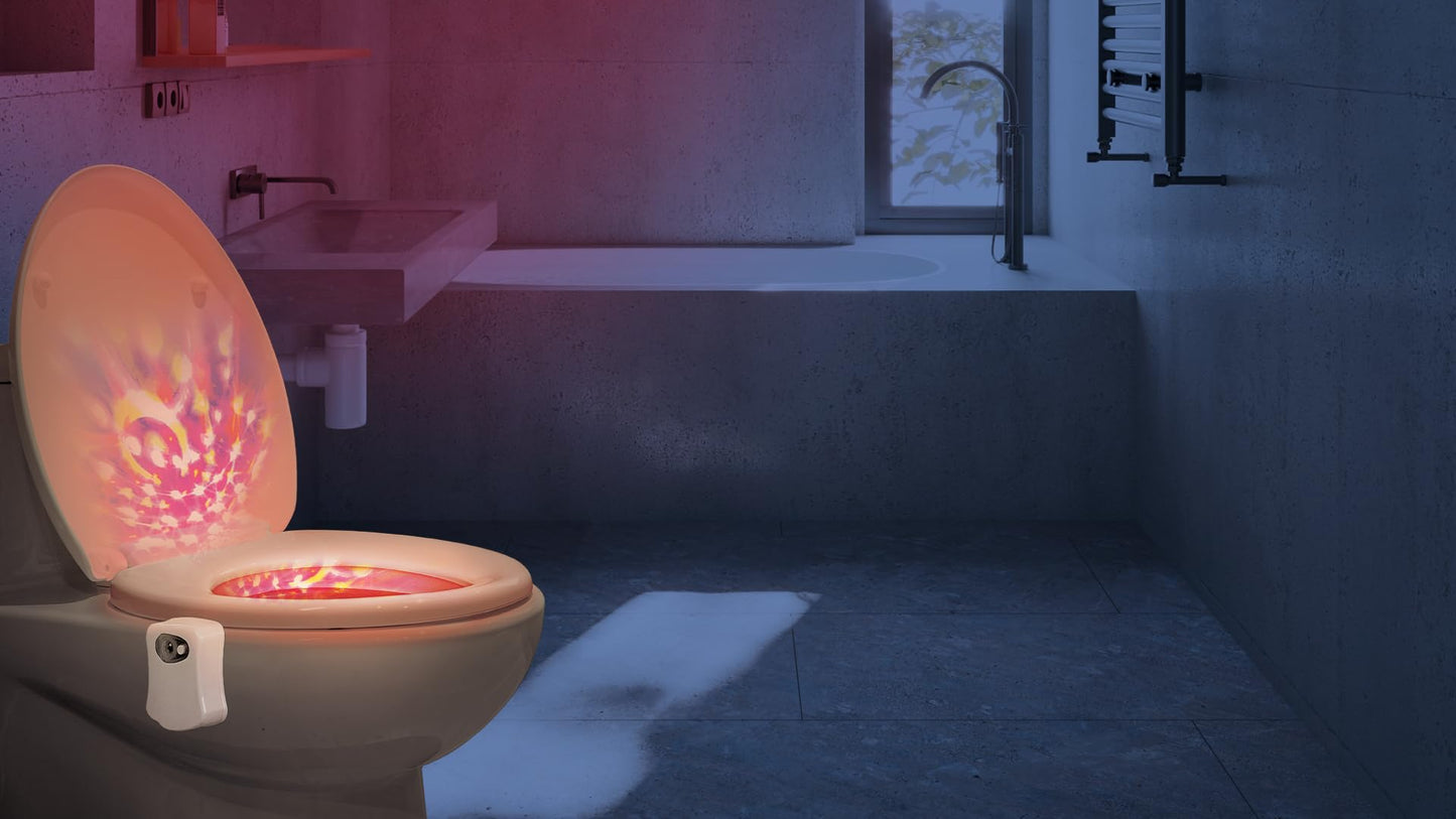 InnoVibe Toilet Disco Light – Motion Sensor LED Bathroom Light, Fun Toilet Accessories, Disco Ball Gift for Bathroom