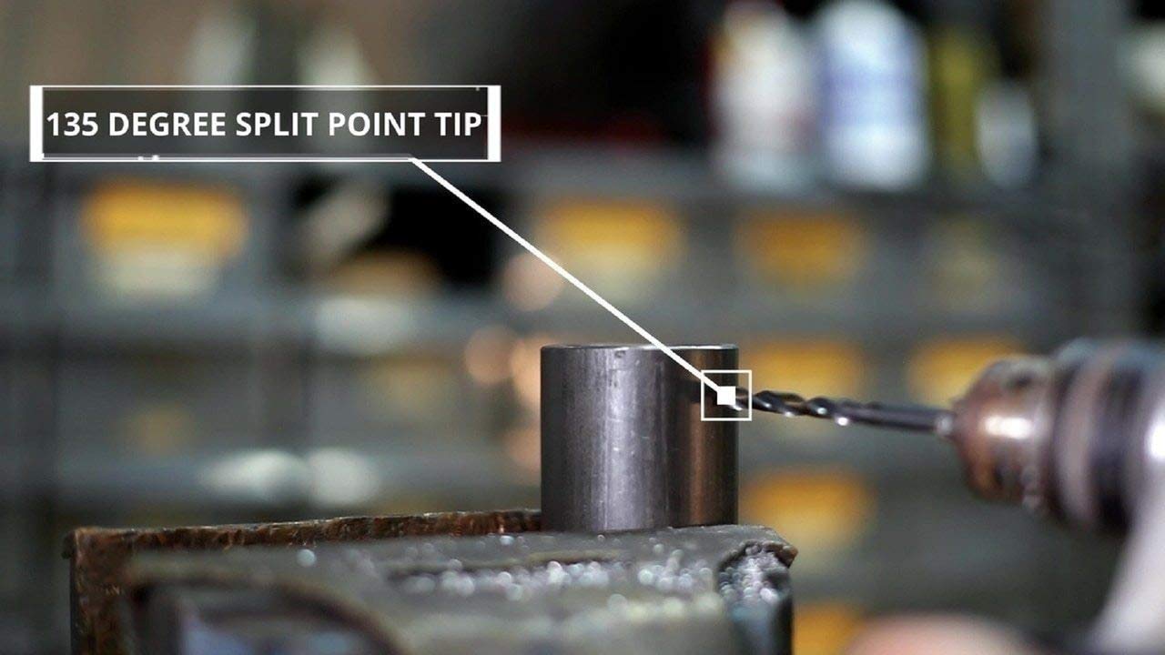 Drill America - KFD1/8P12 1/8" High Speed Steel Black & Gold KFD Split Point Drill Bit (Pack of 12), KFD Series