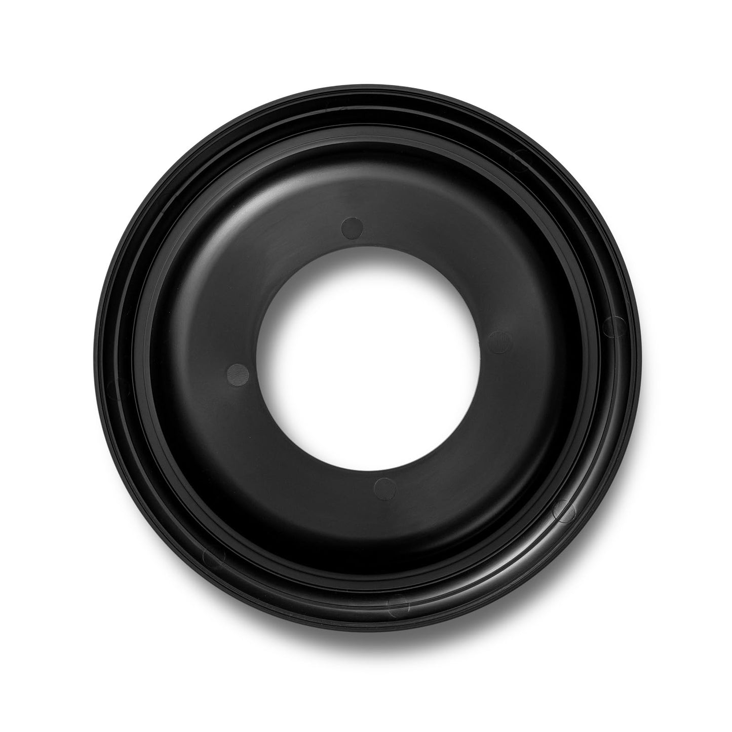 ELFCAB 2 Pack Black Molded Nylon Ceiling Medallion for Light Fixtures and Ceiling Fans 10"OD x 4"ID x 1"P (Fits Canopies up to7-1/4")