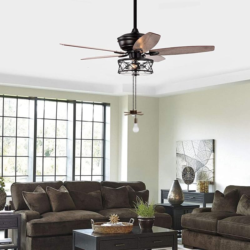 Ceiling Fan Pull Chain, Fan Pulls Set with Connector, 2 PCS 12 Inches Beaded Ball Fan Pull Chain -Bronze