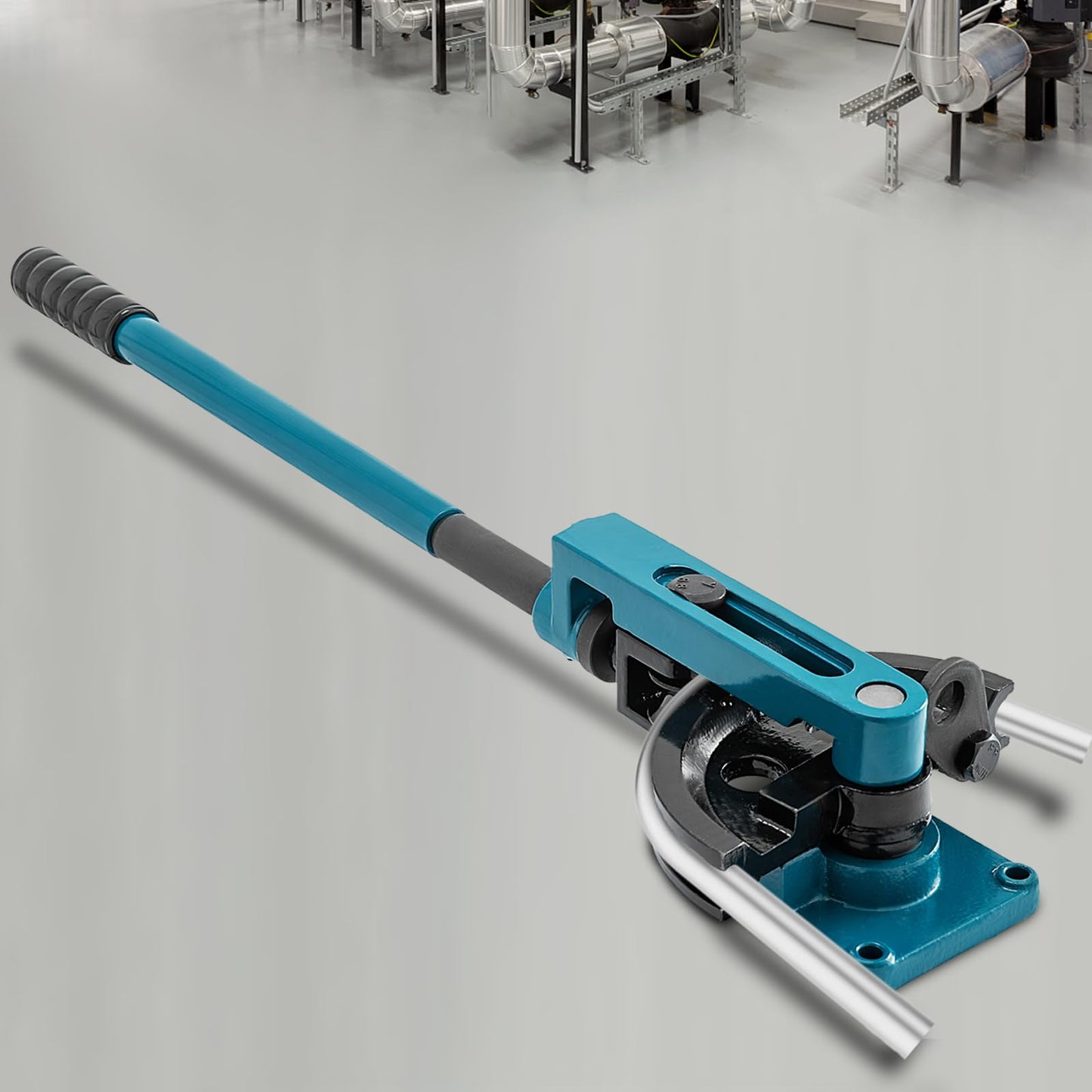 VEVOR Pipe Tube Bender, 3/8" to 1" Manual Pipe Tube Bender, with 7 Dies, Heavy Duty Tube Bender Tubing of Steel Metal Copper, for Repair Shops, Blue