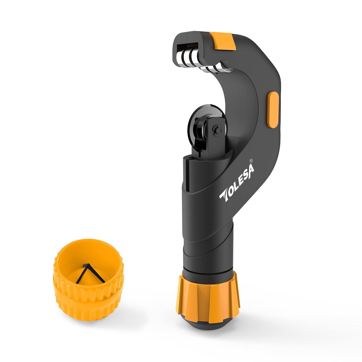 TOLESA Heavy Duty Pipe Cutter 3/16–2" (5–50mm) with Deburring Tool, Sharp Copper Tube Cutter for Stainless Steel, Aluminum & Brass