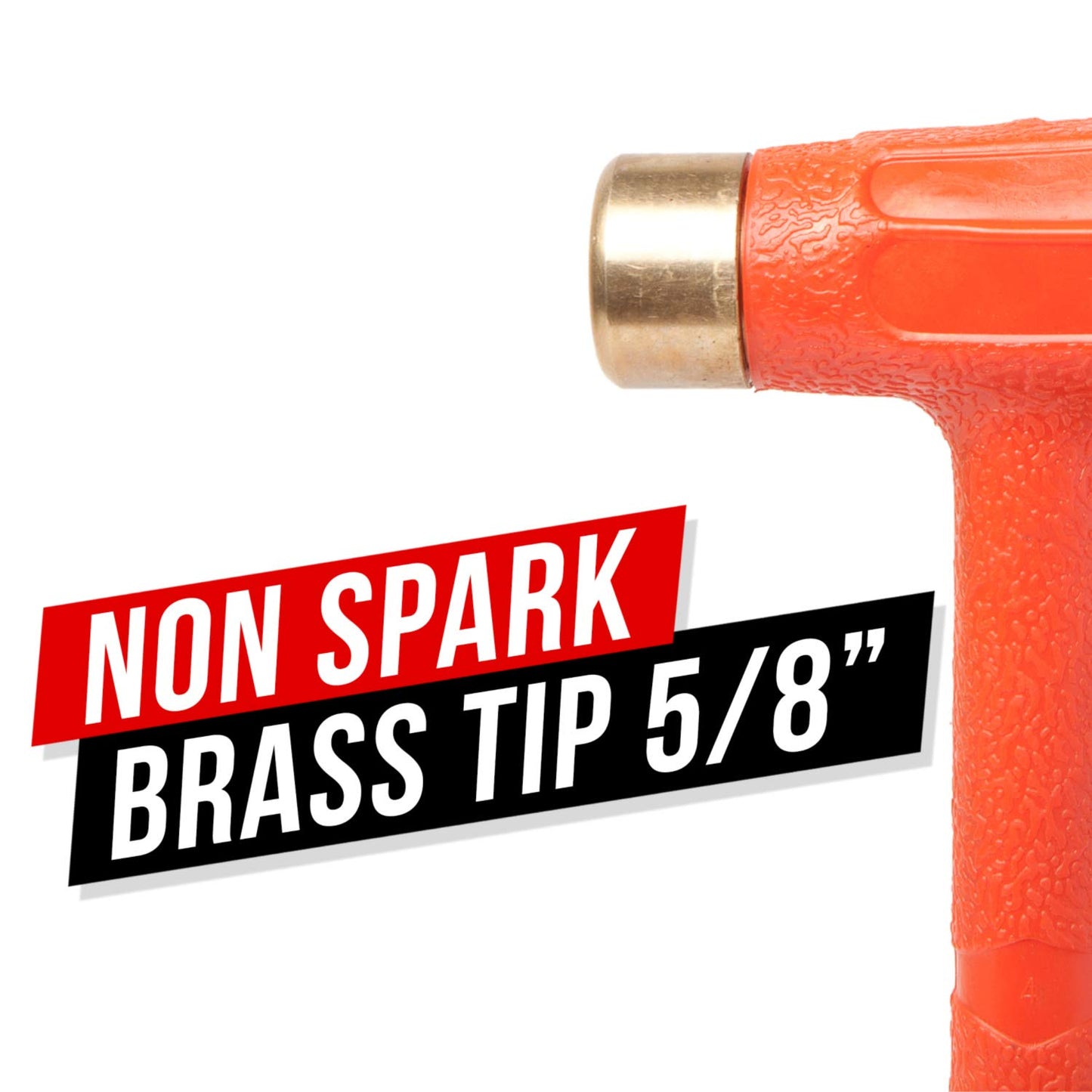 Tuffman Tools 1.5lb Dead Blow Hammer, Dual Brass Head, Spark & Rebound Resistant, Unibody Molded, Precision Gunsmith & Machinist Tool