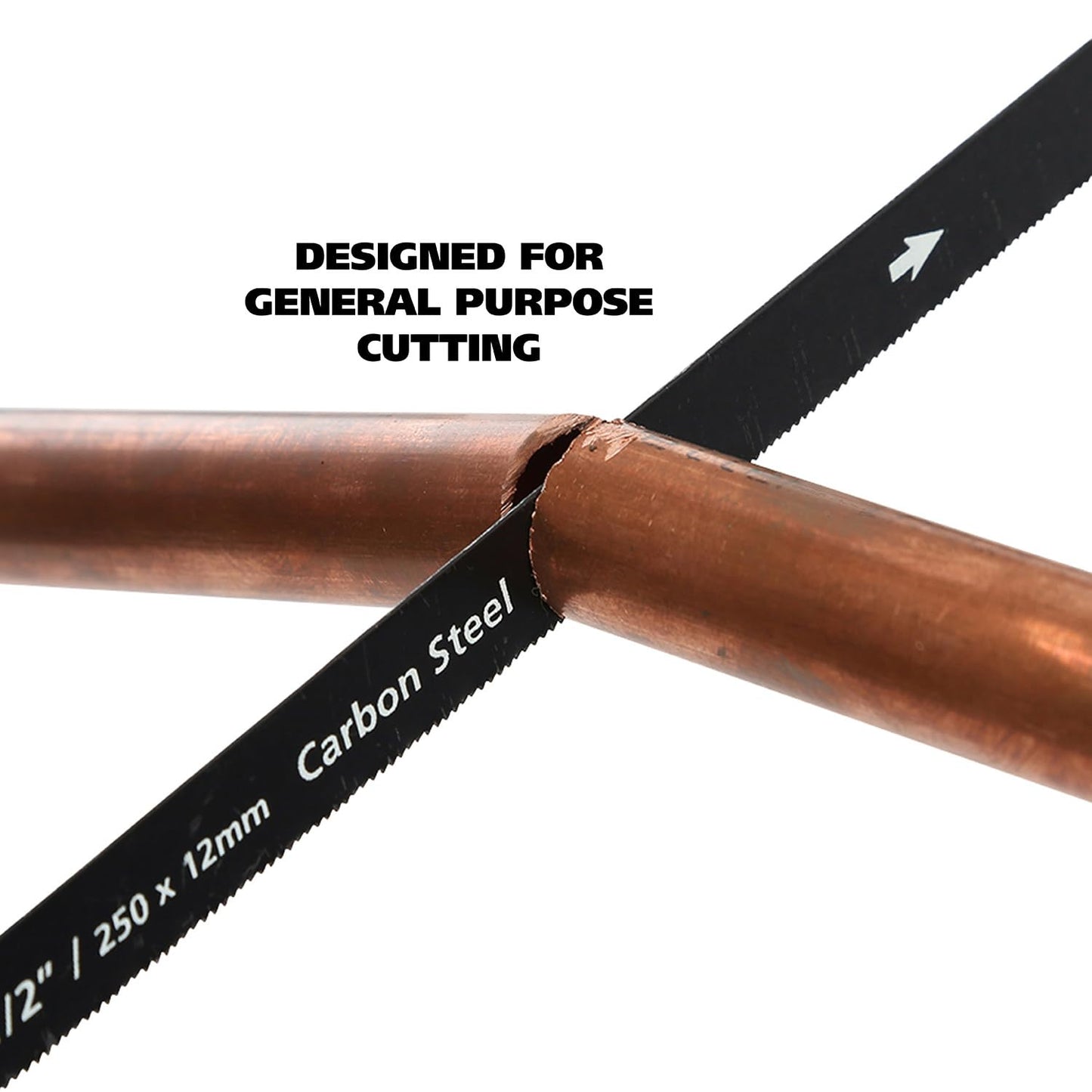 GreatNeck GF213 12" Hacksaw Blades, 24 TPI, Flexible Hardened Steel, Shatterproof, Fits Most Adjustable Hacksaws, 2-Pack