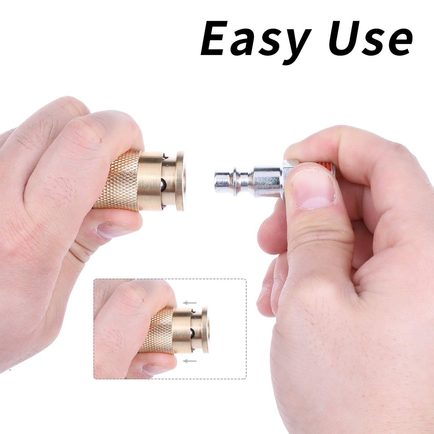 Hromee 19-Piece Air Compressor Accessory Kit with 25FT 3/8" Hybrid Hose, 1/4" NPT Quick Connects, Air Blow Gun, Tire Gauge & Brush