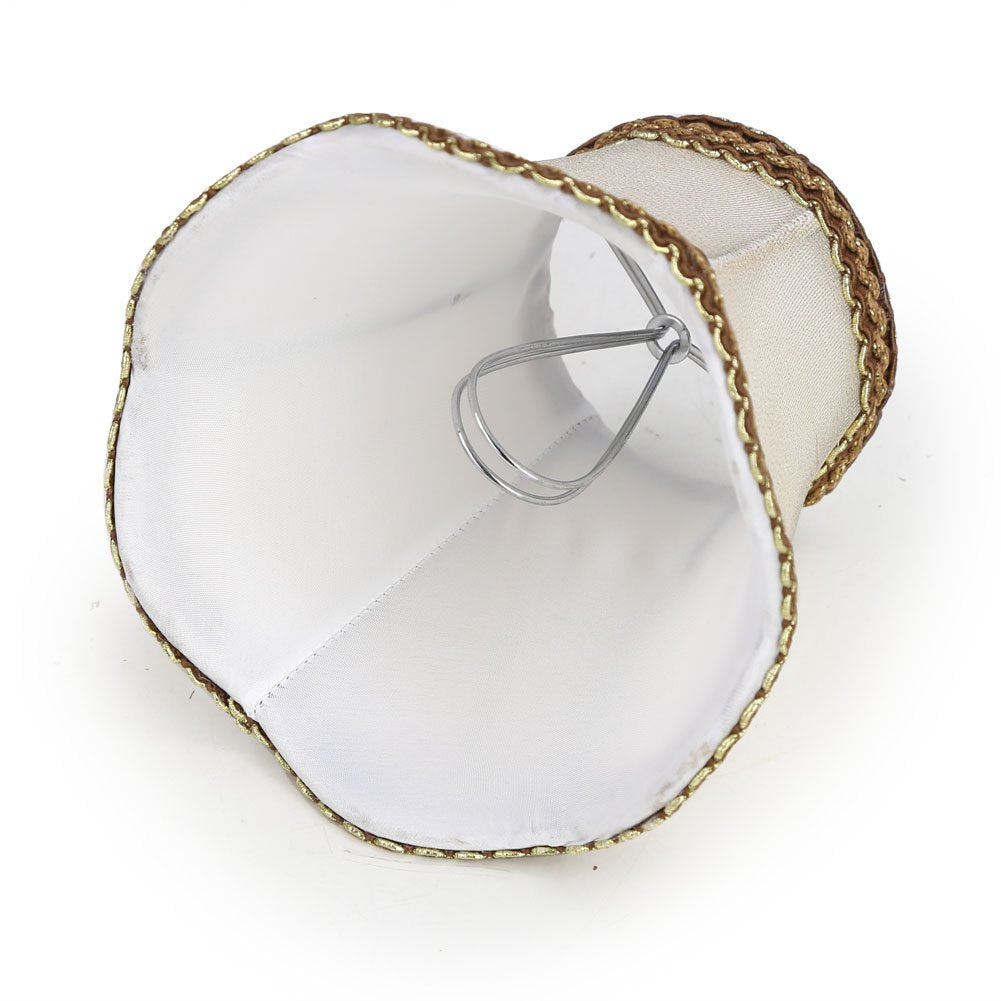 Fuloon Clip on Chandelier Lamp Shades, 3.14x5.51x4.72 in, Small Sconce Shades for Candelabra Bulbs, European/French Country Style(6 Pack, Golden)