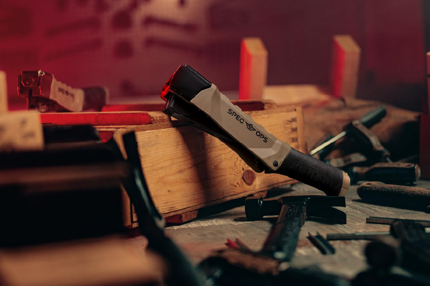 Spec Ops Tools Heavy Duty Hammer Tacker, 1/4", 5/16" or 3/8" Staples, Metal Strike Cap, 3% Donated to Veterans