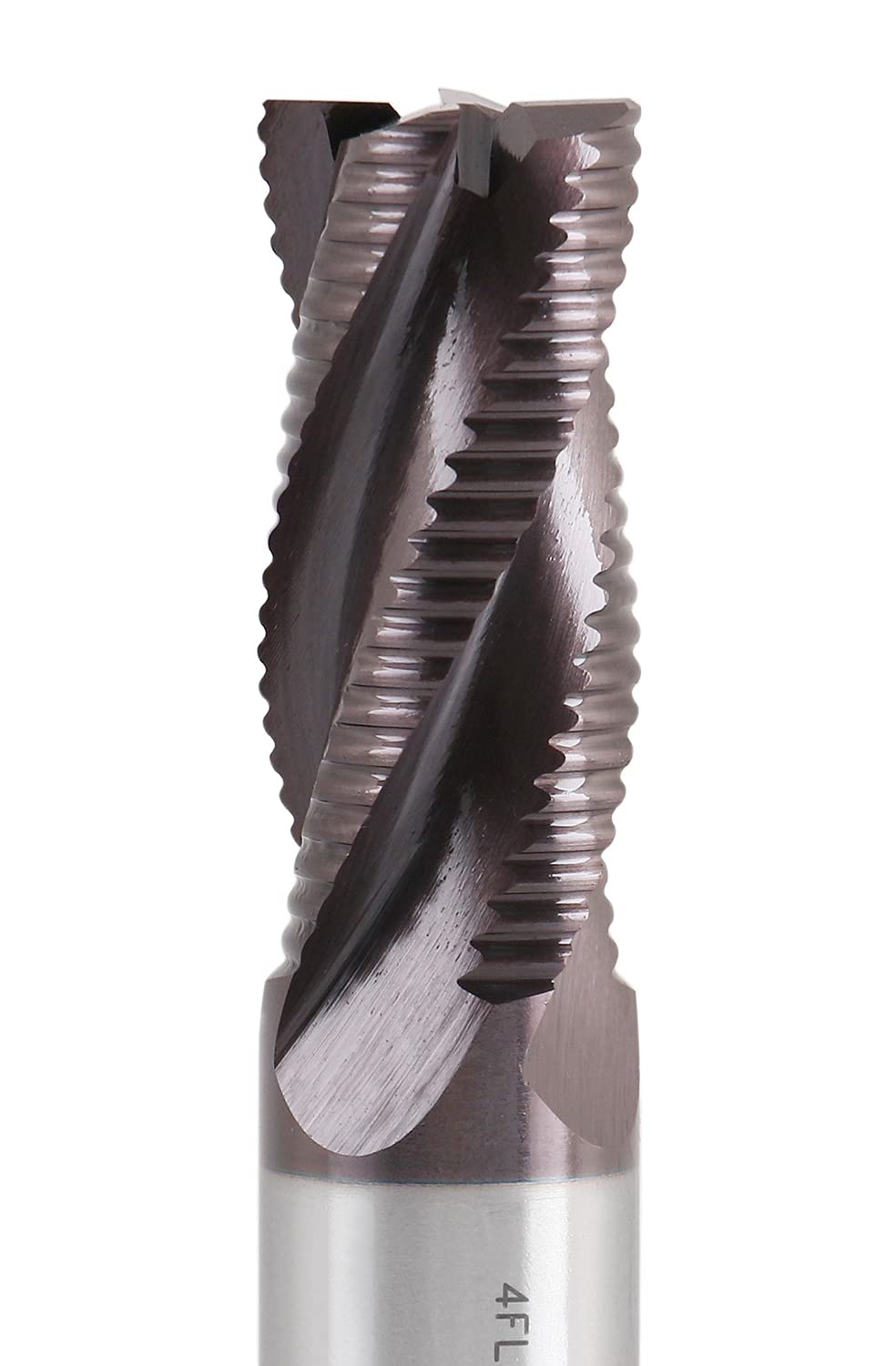Accusize Industrial Tools Standard Tooth M42 8% Cobalt Tialn Roughing End Mill, 3/4'' by 3/4'' by 1-5/8'' Flt Length, 1102-0034