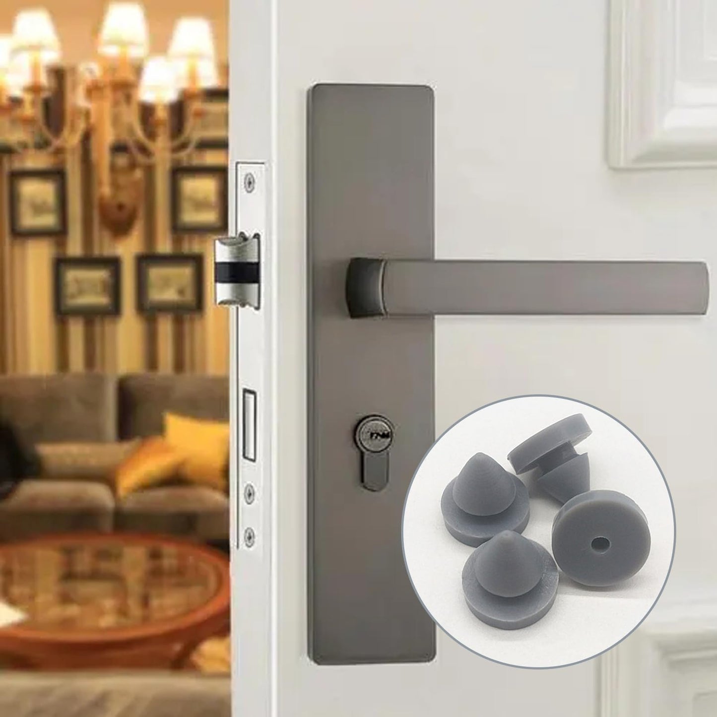 100 Pcs Rubber Door Silencer, Metal Door Anti Collision Silencer Heavy Duty Rubber Hinge Outlet Door Silencer 1/2 Inch Diameter for Metal Frame