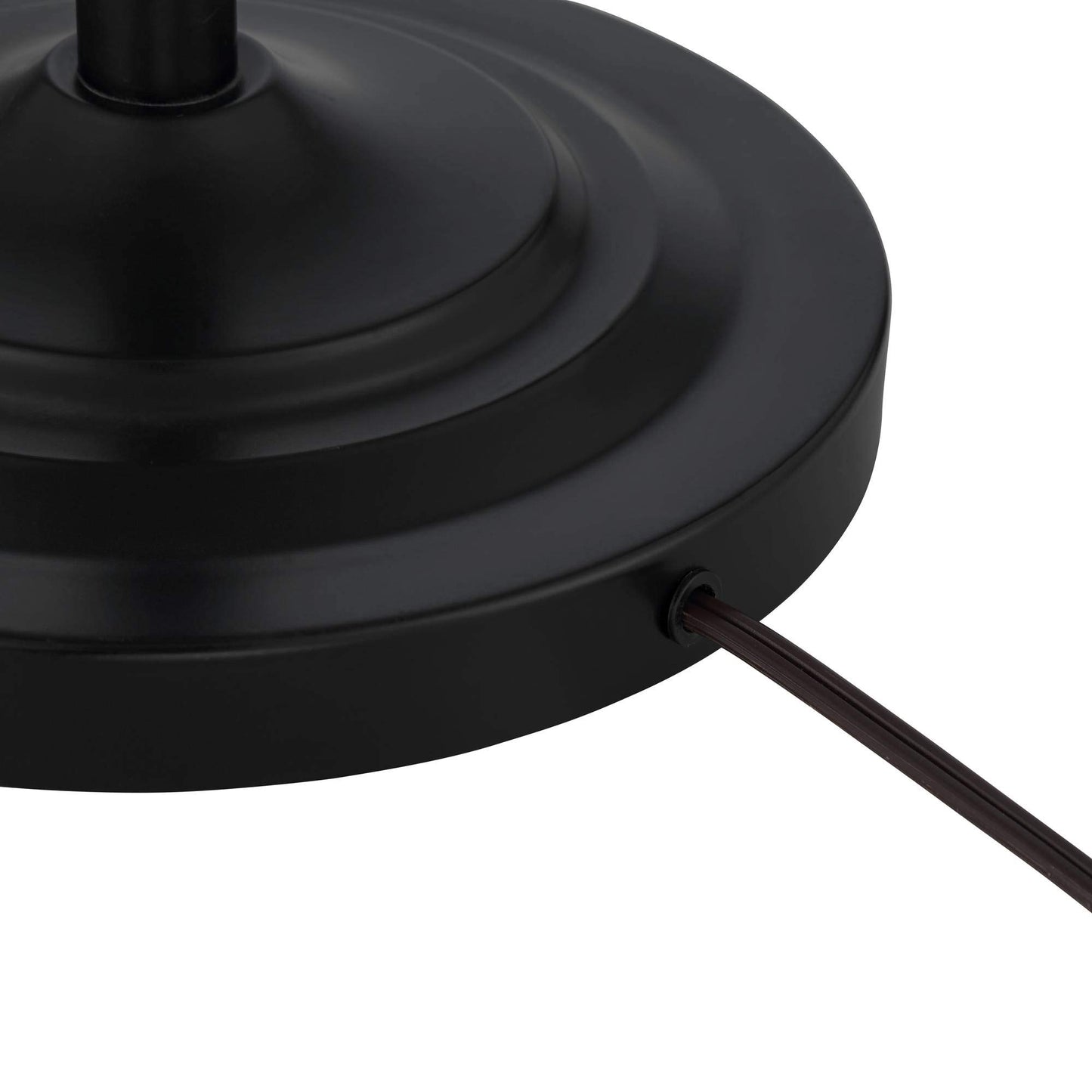 360 Lighting Carter 3-Piece Table & Floor Lamp Set, Black Metal with Cream Drum Shades, Ideal for Living Room, Bedroom, Office