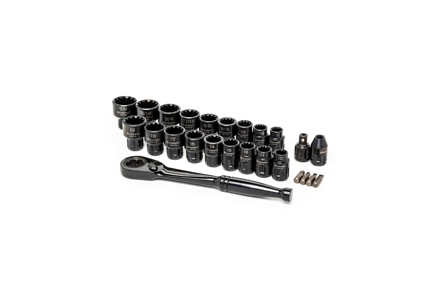 Crescent 25 Piece 3/8" Drive Pass-Thru X6 Standard Spline Mechanics Tool Set - CX6PT25