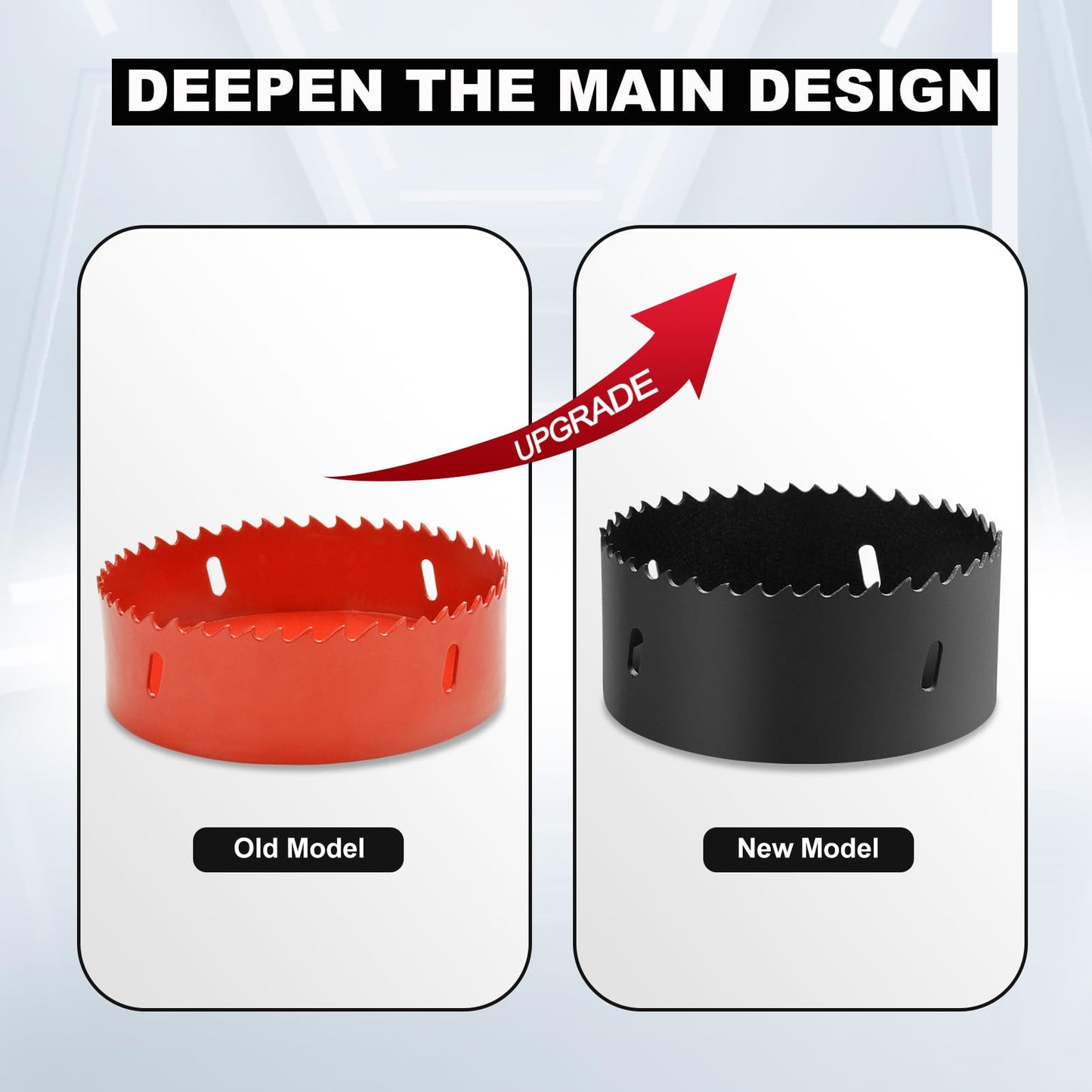 3-1/2" | 89mm Hole Saws with Heavy Duty Arbor HSS Bi-Metal Hole Cutter Drill Bit for Wood Cornhole Boards Plastic Drywall Metal Fiberboard(Black)