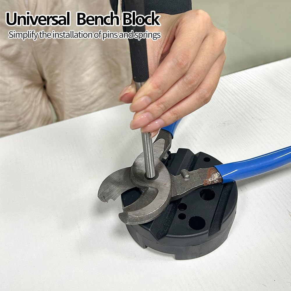 Pin Punch Set, 14pcs Removing Repair Tools, including Universal Block, Pin Punches and Hammer