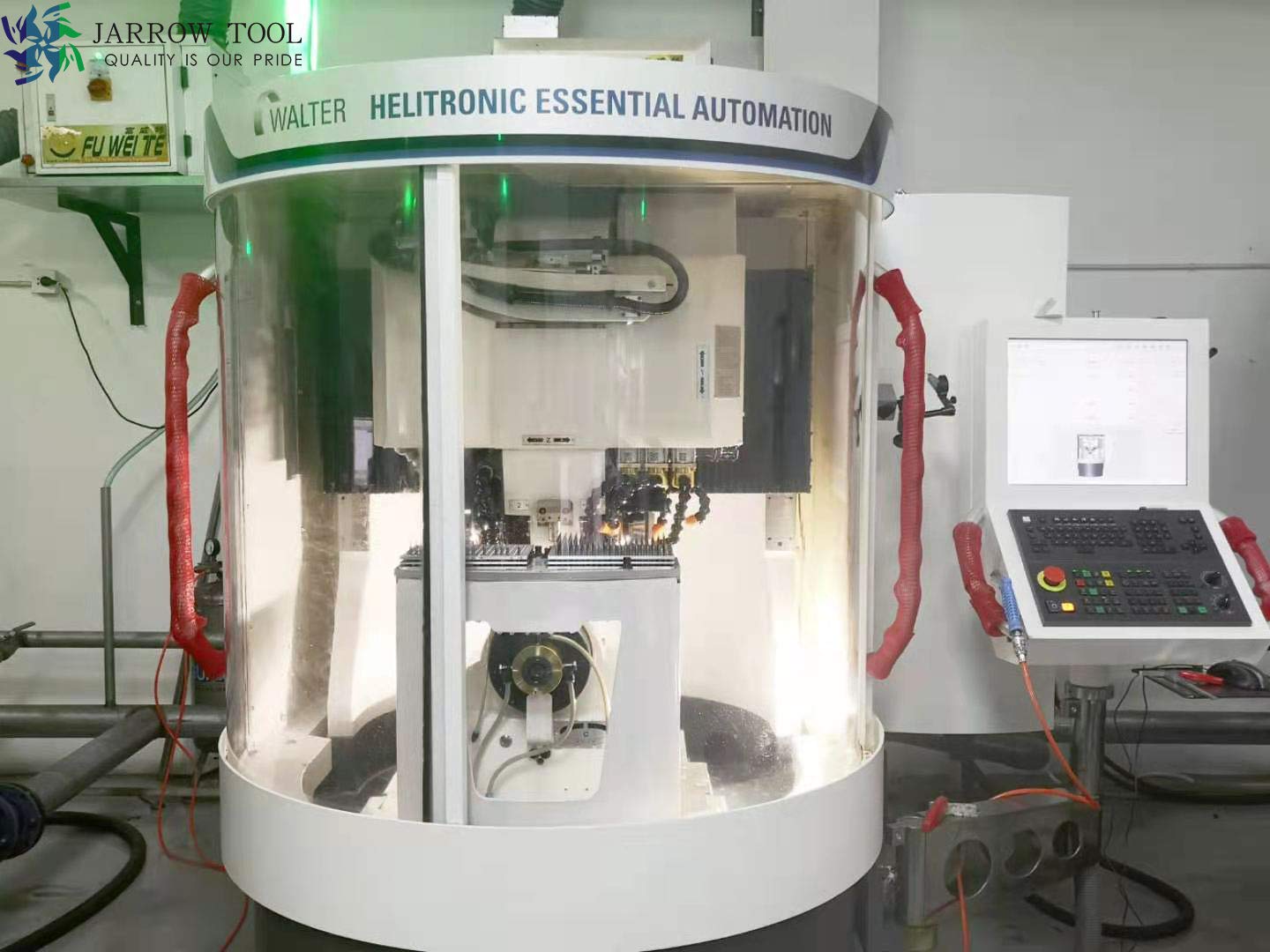 Jarrow Tool Carbide Ball Nose End Mill for CNC Machine Milling Tools, for Alloy Steels/Hardened Metals - 2 Flute - 55HRC TiAlN Coated (5Pcs, 1/32)