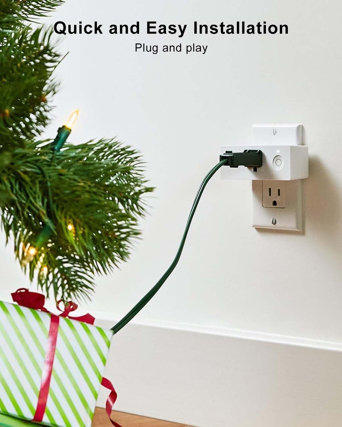 Christmas Tree Light Power Supply with 1/2 inch Plug Foot Switch, 9 Light Modes, Fit for 29V 18W 0.621A Transformer US Adapter Devices（TS-18W29V）