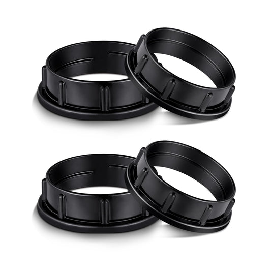 Aluminum Socket Shade Rings - Medium Base E26, Retaining Rings for Glass Lamp Shades/Light Fixtures, Lock Thread Diameter 1-1/2 Inches