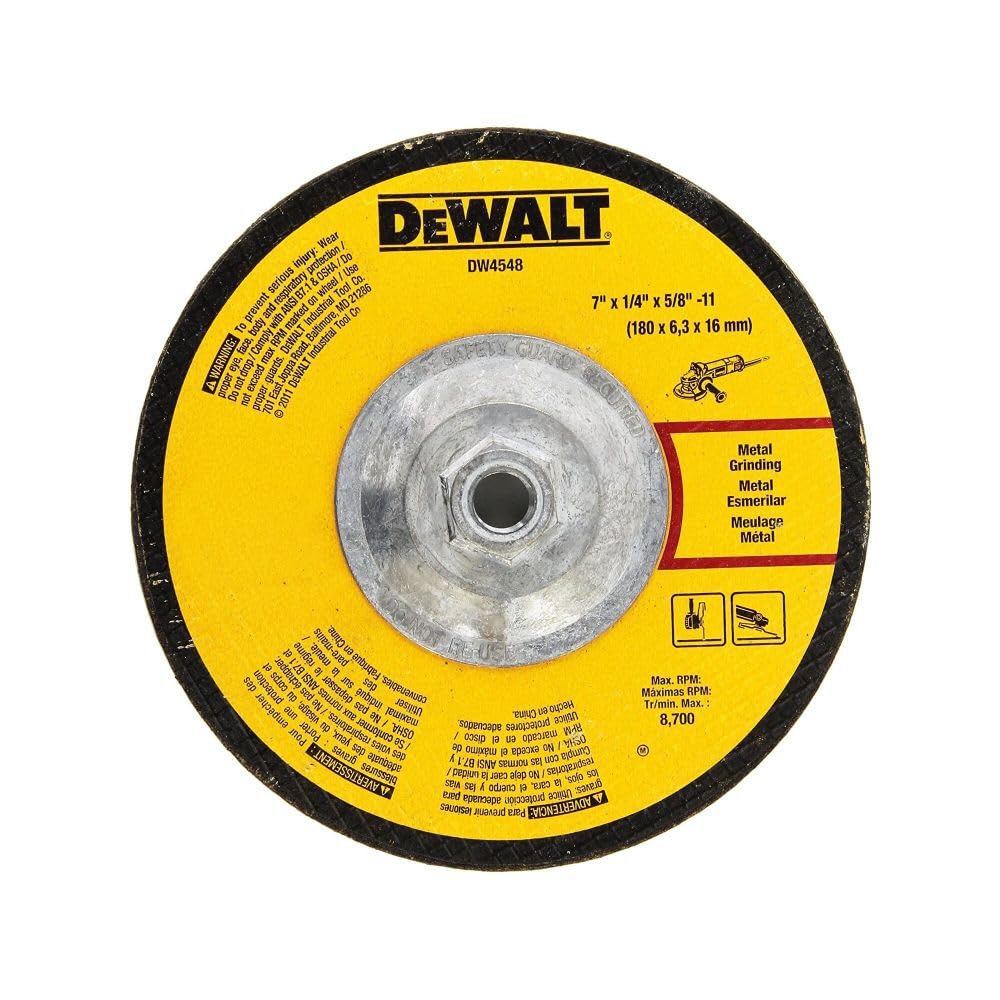 DEWALT DW4548 7-Inch by 1/4-Inch by 5/8-Inch-11 High Performance Fast Metal Grinding Wheel