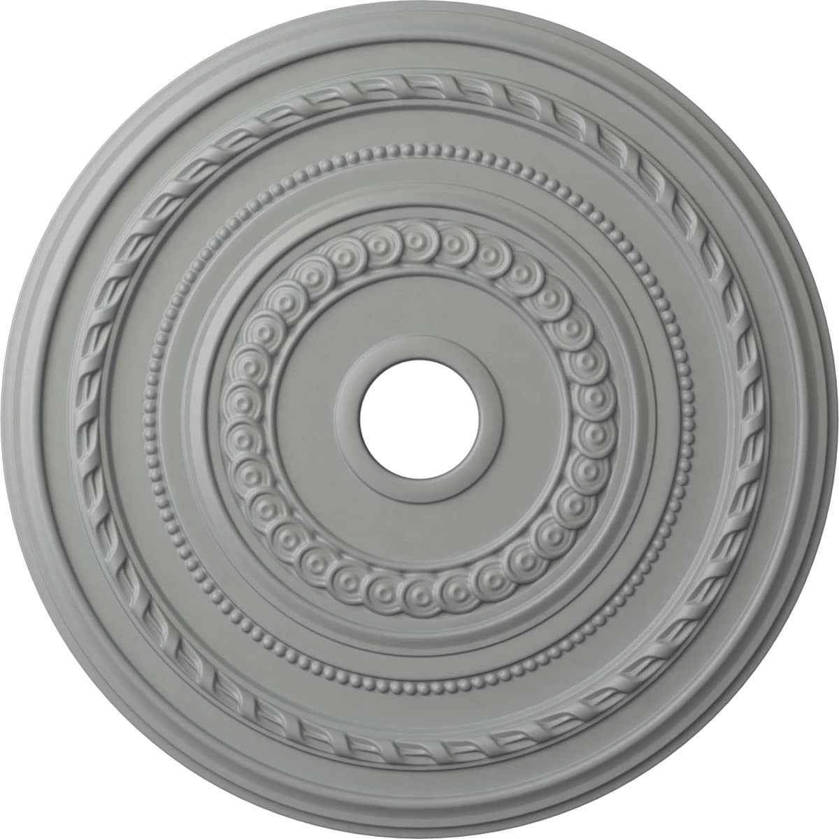 Ekena Millwork CM25CO Cole Ceiling Medallion, 25 3/8"OD x 3 3/8"ID x 1 3/8"P (Fits Canopies up to 9 1/8"), Factory Primed