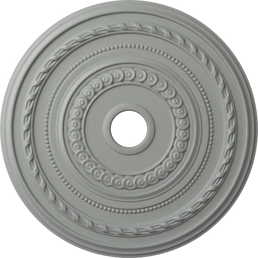 Ekena Millwork CM25CO Cole Ceiling Medallion, 25 3/8"OD x 3 3/8"ID x 1 3/8"P (Fits Canopies up to 9 1/8"), Factory Primed