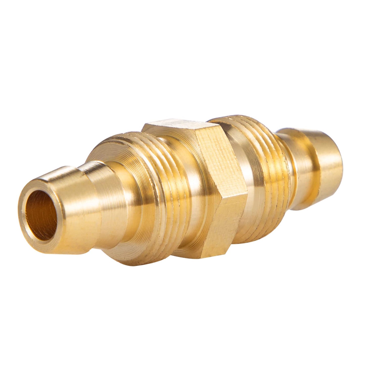 Breezliy 4PCS Soild Brass Air Reusable Hose Splicer For 1/4-Inch ID Hose,1/4" Air Hose Repair Fitting