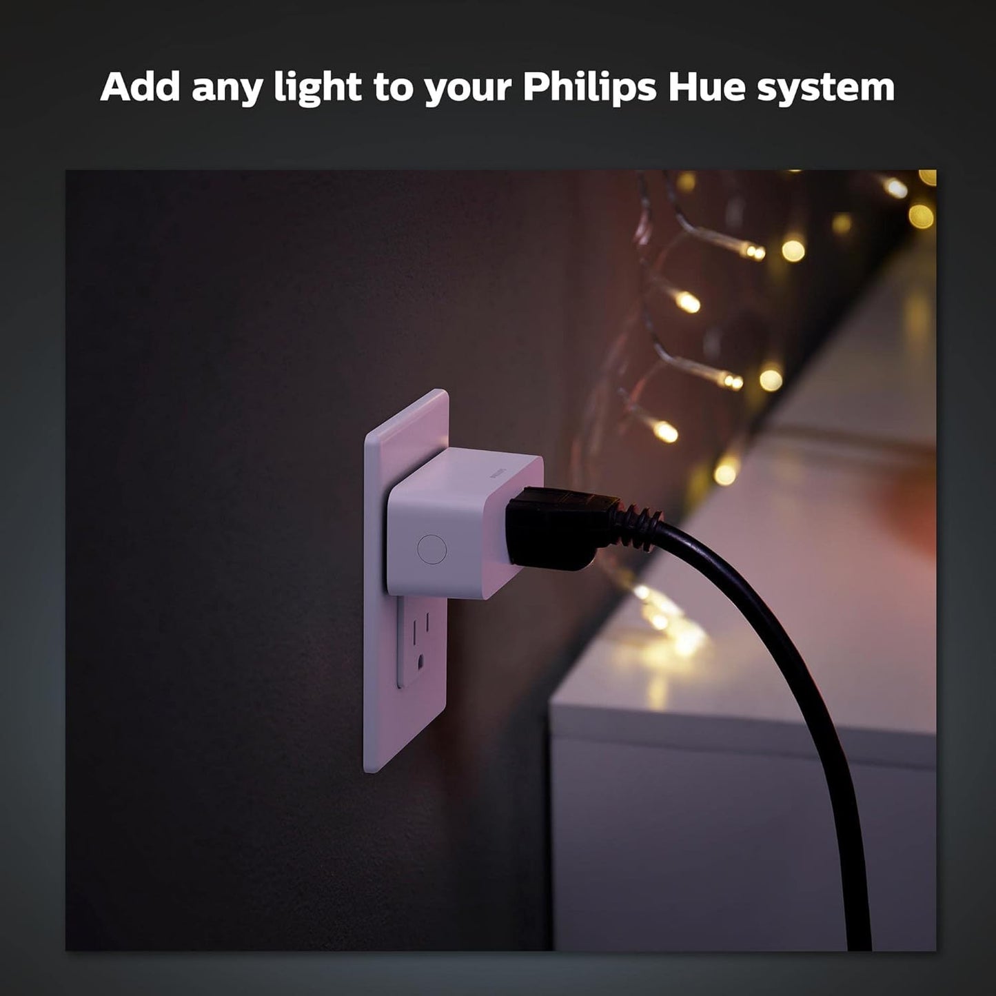 Philips Hue Smart Plug White, 1 Pack – Make Any Light Smart, Control via Hue App, Works with Alexa, Google Assistant & Apple HomeKit