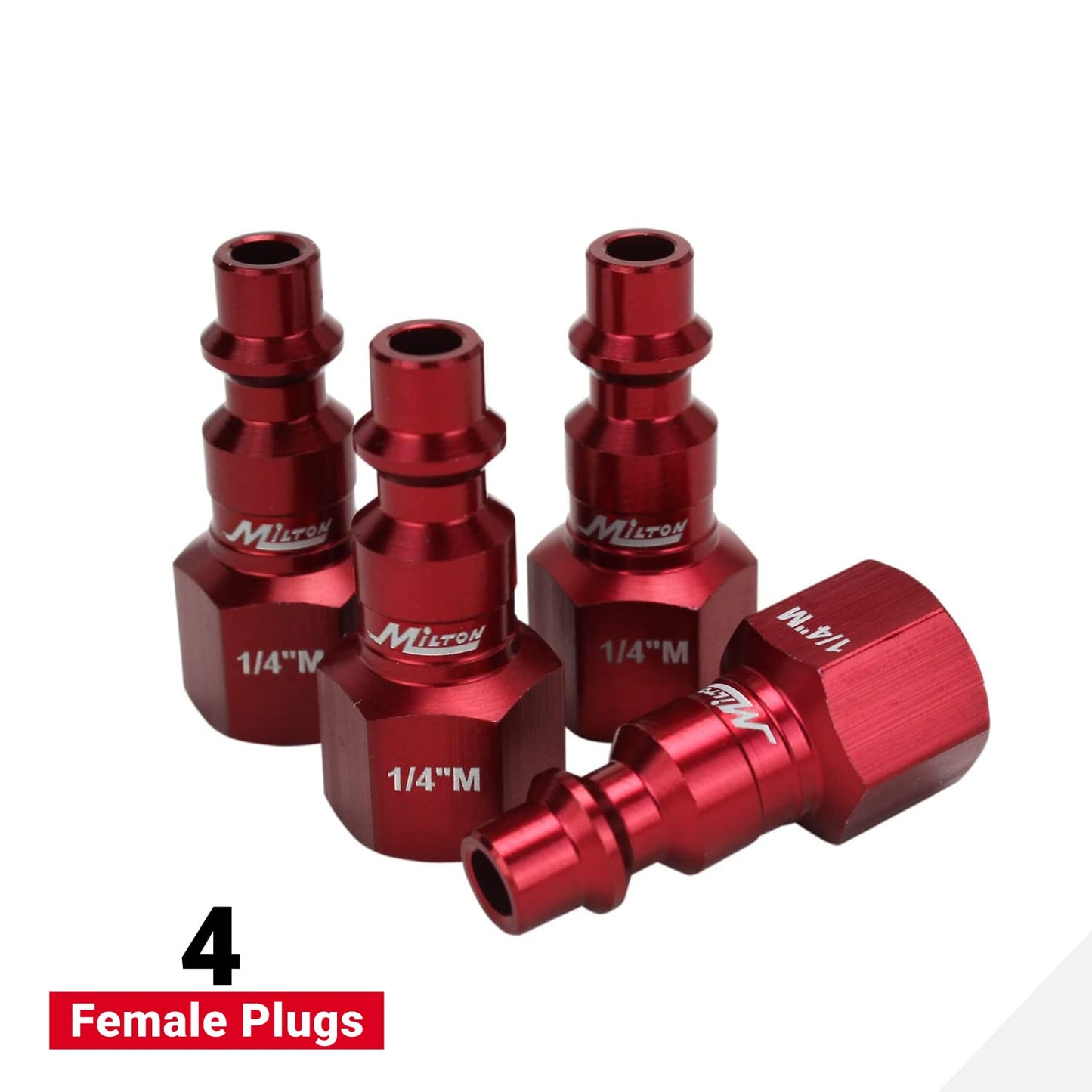 Milton S-314MKIT ColorFit Coupler & Plug Kit - (M-Style, Red) - 1/4" NPT, (14-Piece)