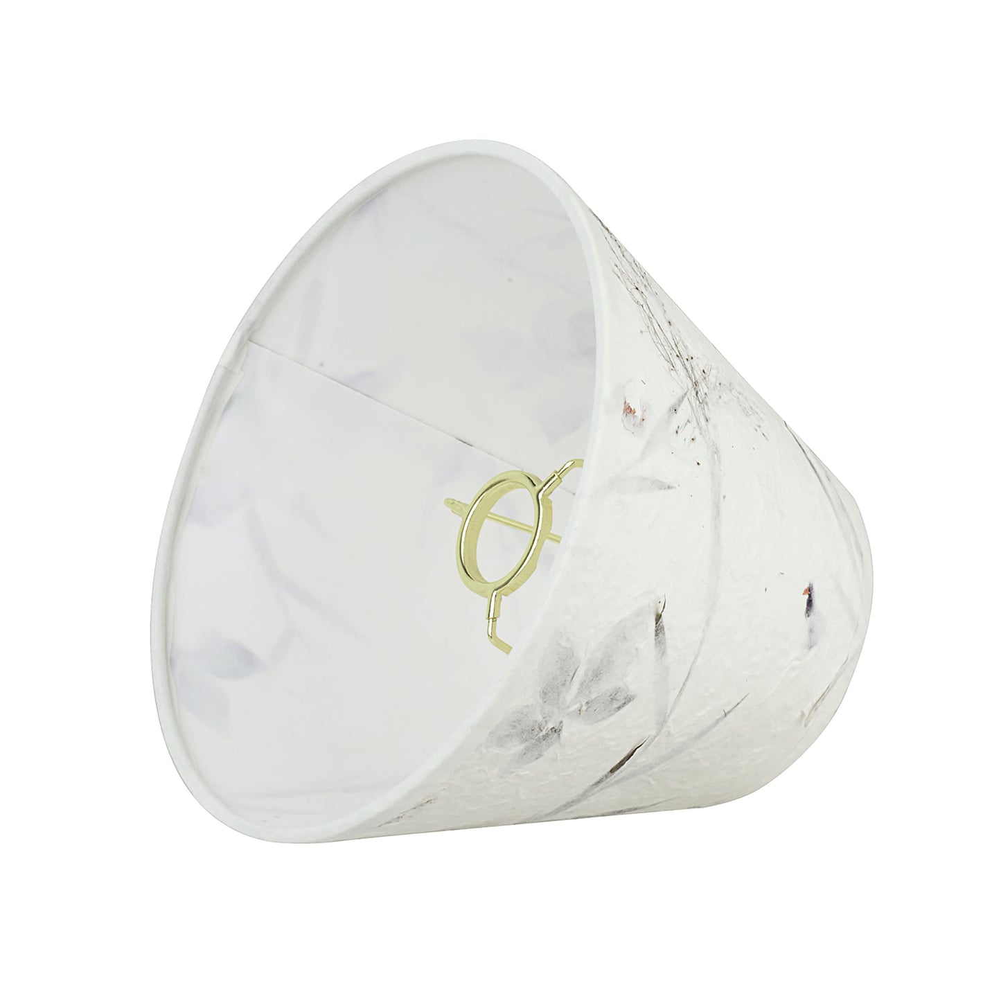 Aspen Creative 58902 Transitional Empire Lamp Shade, Off-White Hardback Paper with Leaves & Petals, UNO Fit, 9" Wide