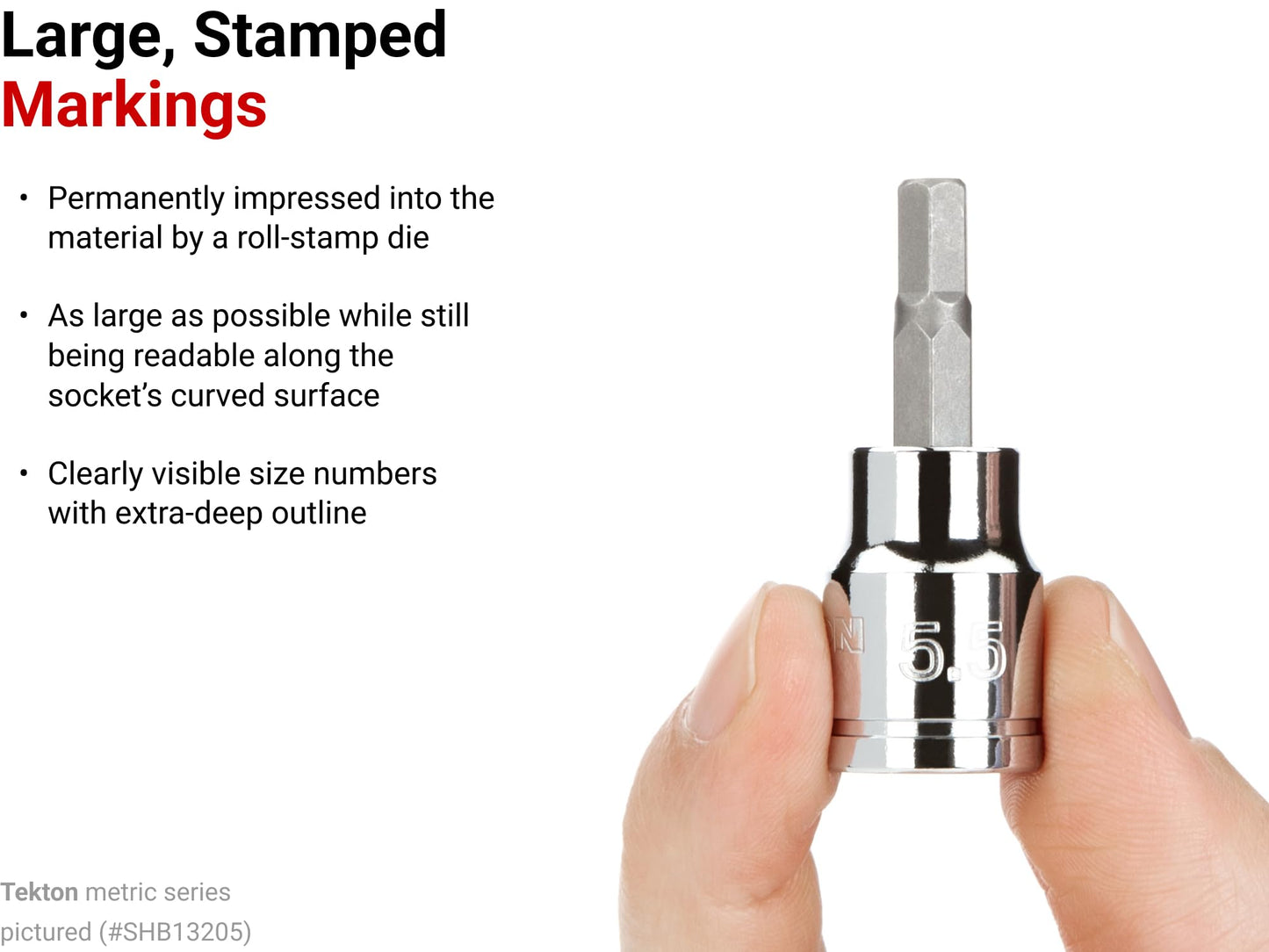 TEKTON 3/8 Inch Drive x 10 mm Hex Bit Socket | SHB13210