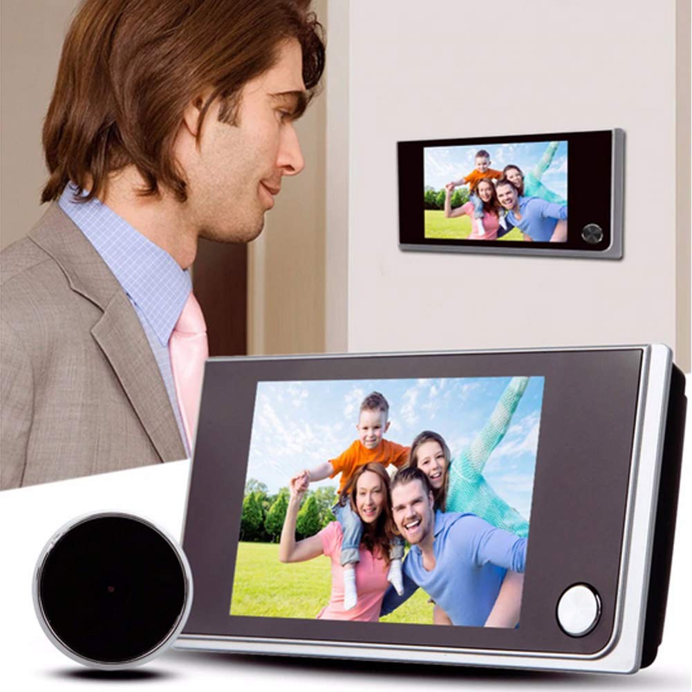 3.5 inch Digital Doorbell LCD 120 Degree Eye Electronic Peephole Doorbell Color IR Camera Door Viewer Powered by 4Pcsx AAA Batteries(not Included)