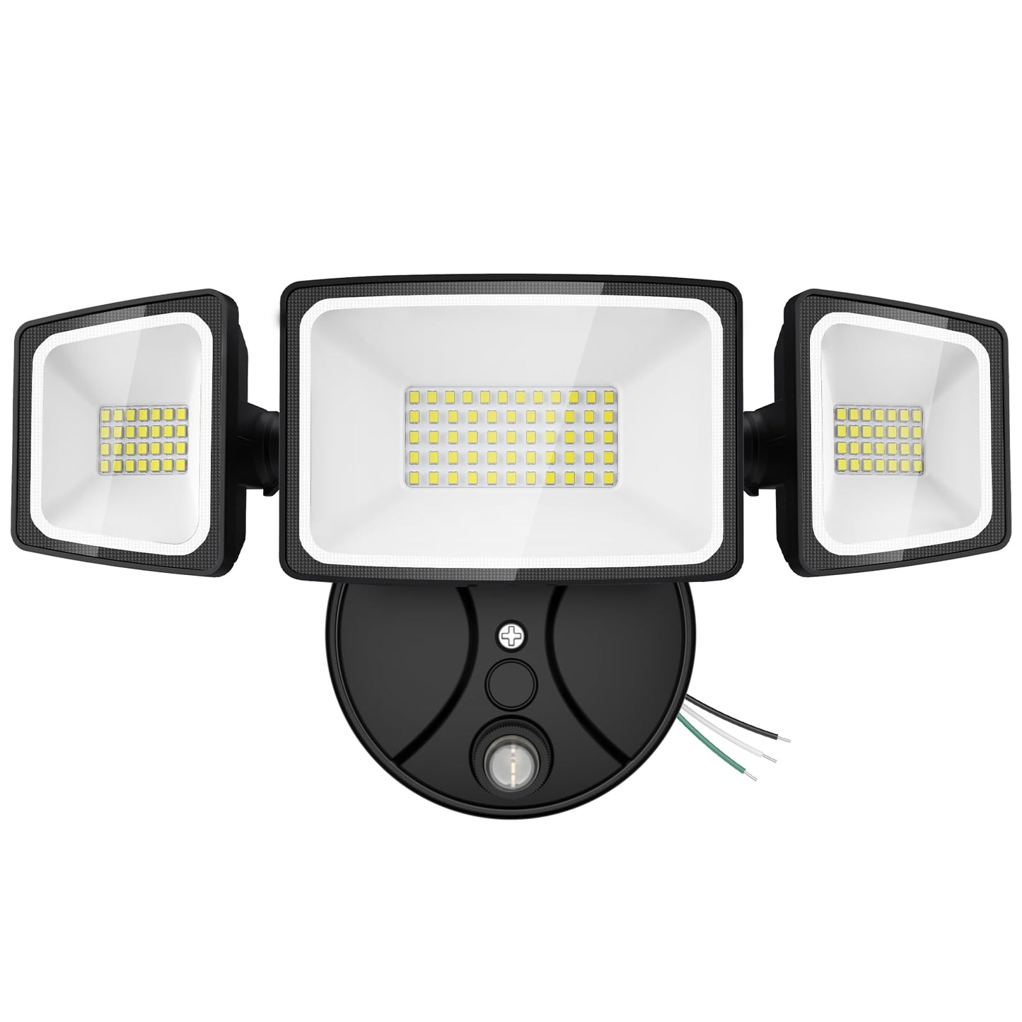 Onforu 70W LED Dusk-to-Dawn Flood Light, 7000LM, 3 Adjustable Heads, IP65 Waterproof, 6500K Outdoor Security Light for Yard & Garage