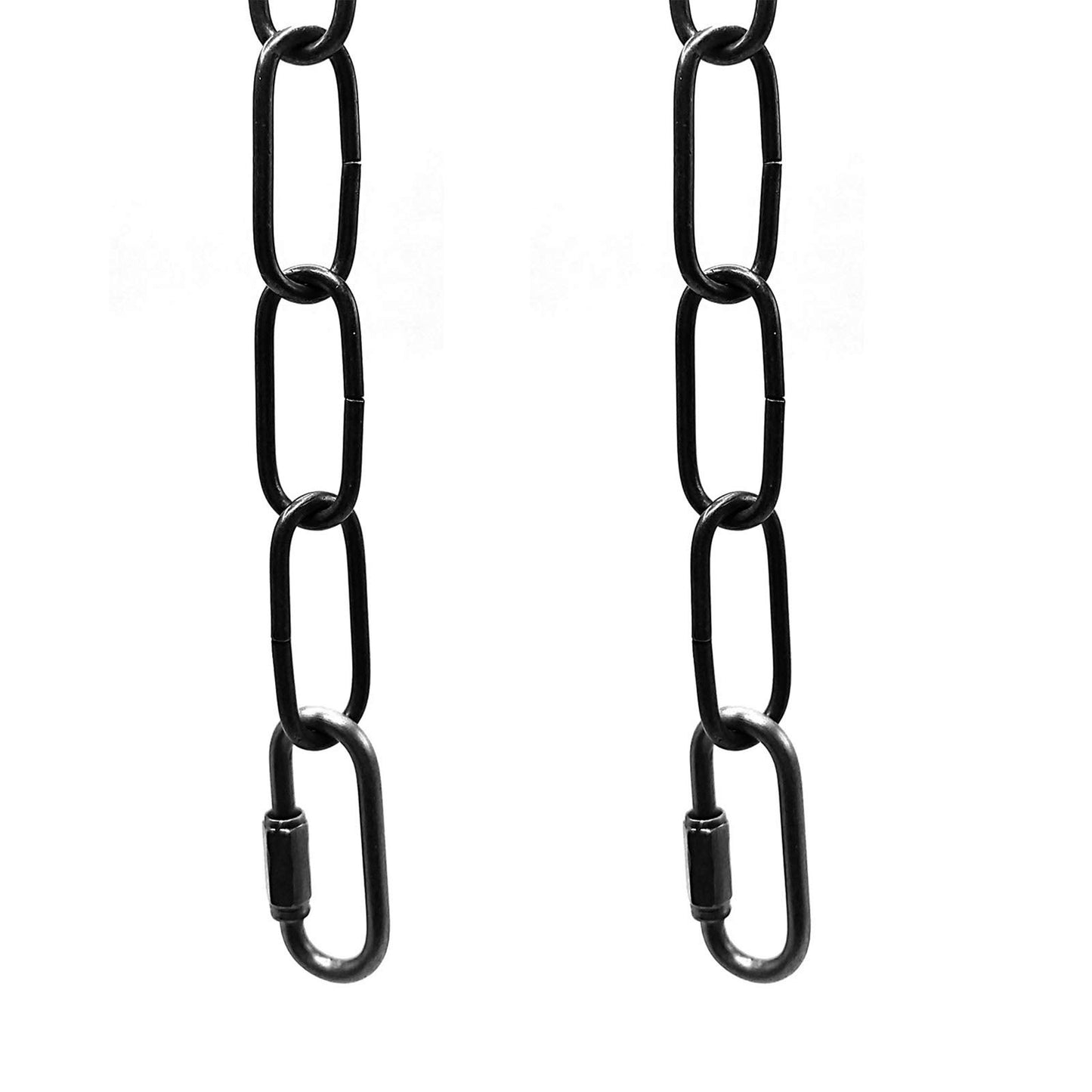 ECUDIS 6ft Black Pendant Light Hanging Chain, Extension with Connection Locks for Chandelier, Plants, Fruit Basket Lighting Replacement